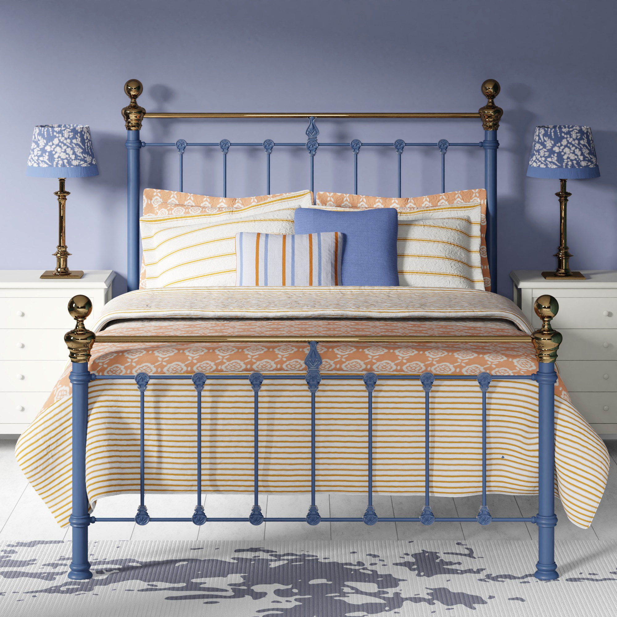 Hamilton low footend iron bed - Image blue 2