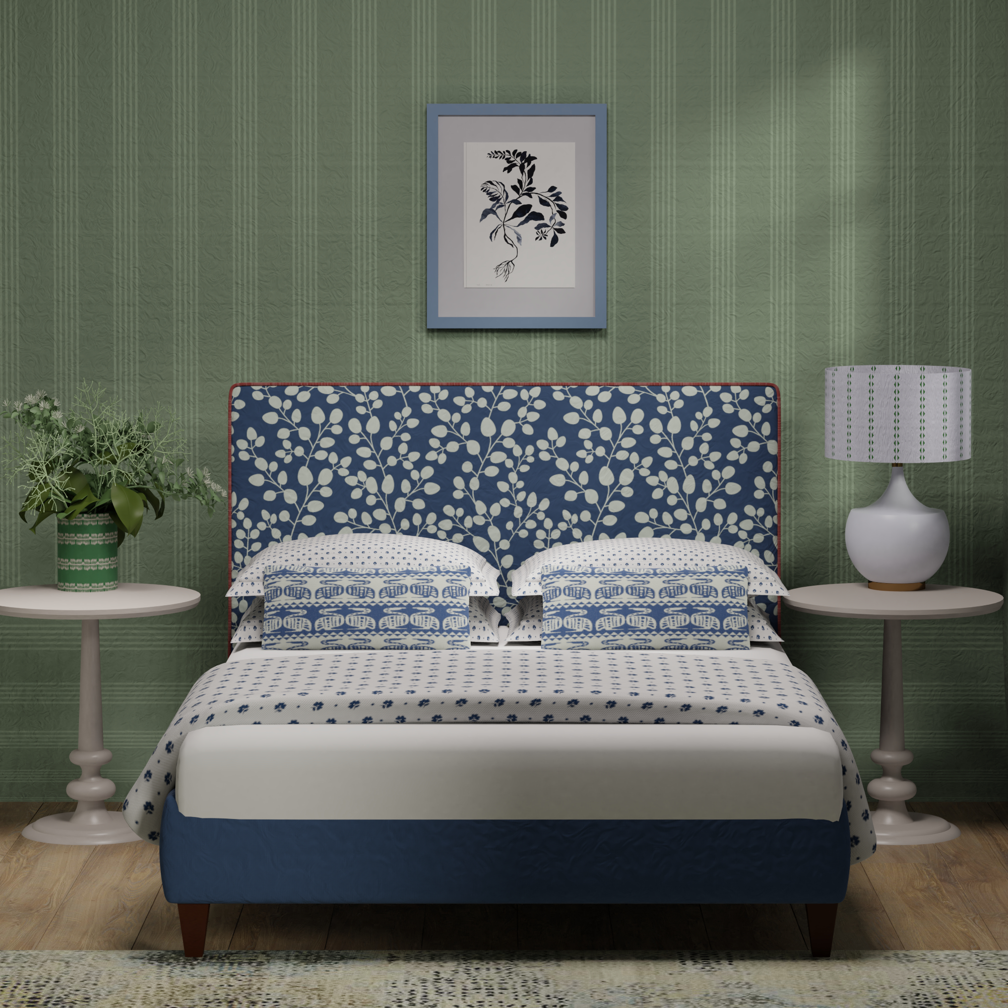 Yushan upholstered bed - Image 10
