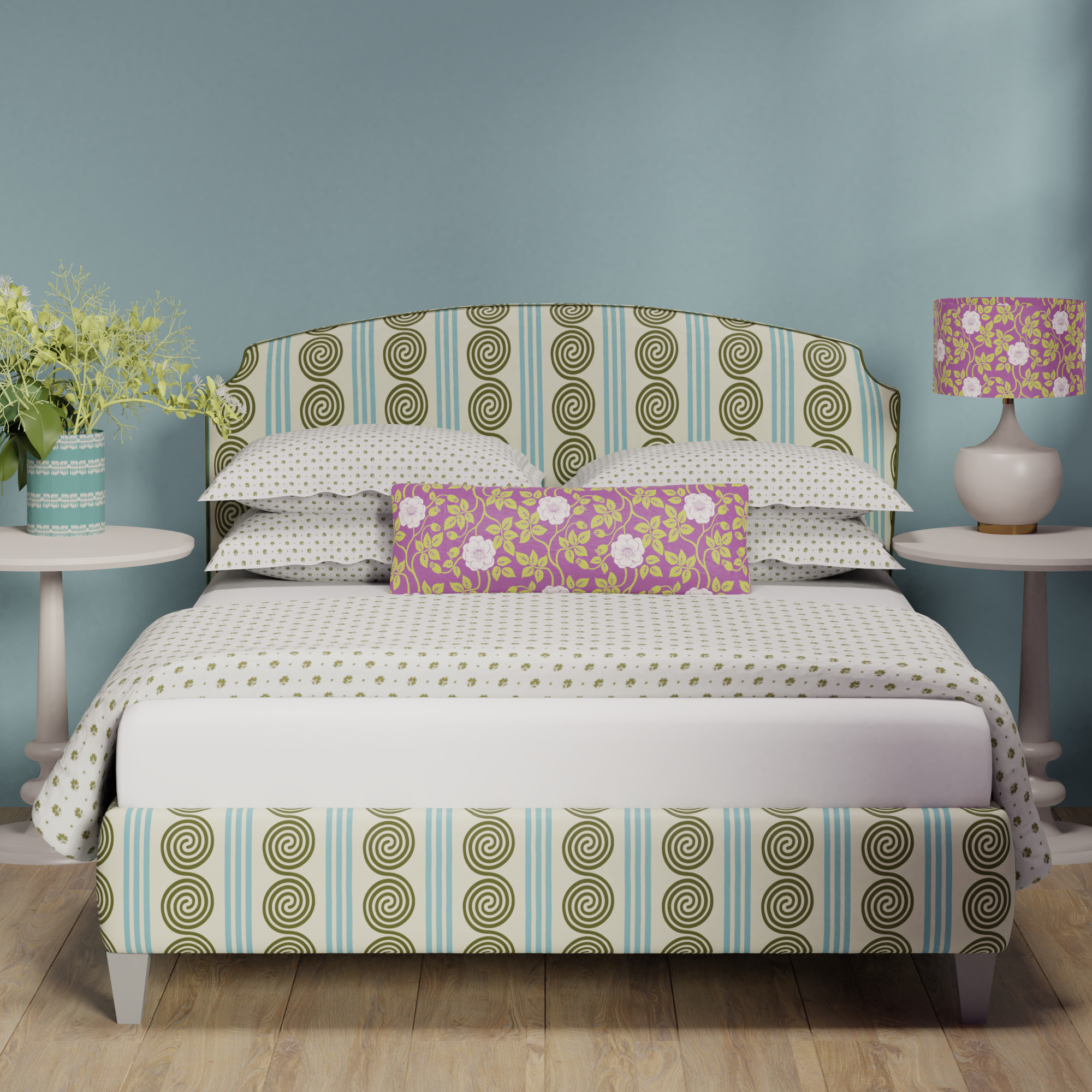 Lide upholstered bed - Image 3