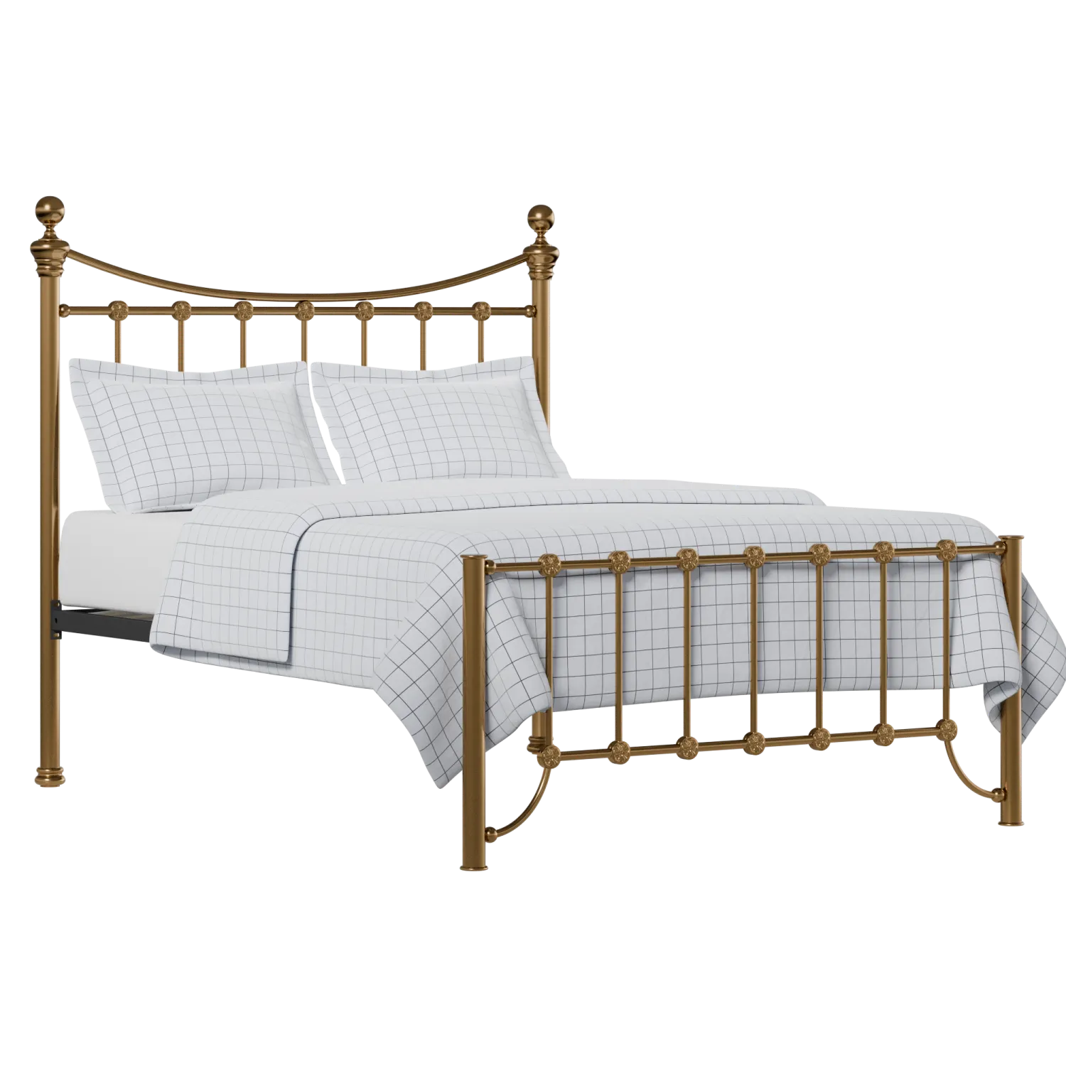 Arran Low Footend brass bed with Juno mattress
