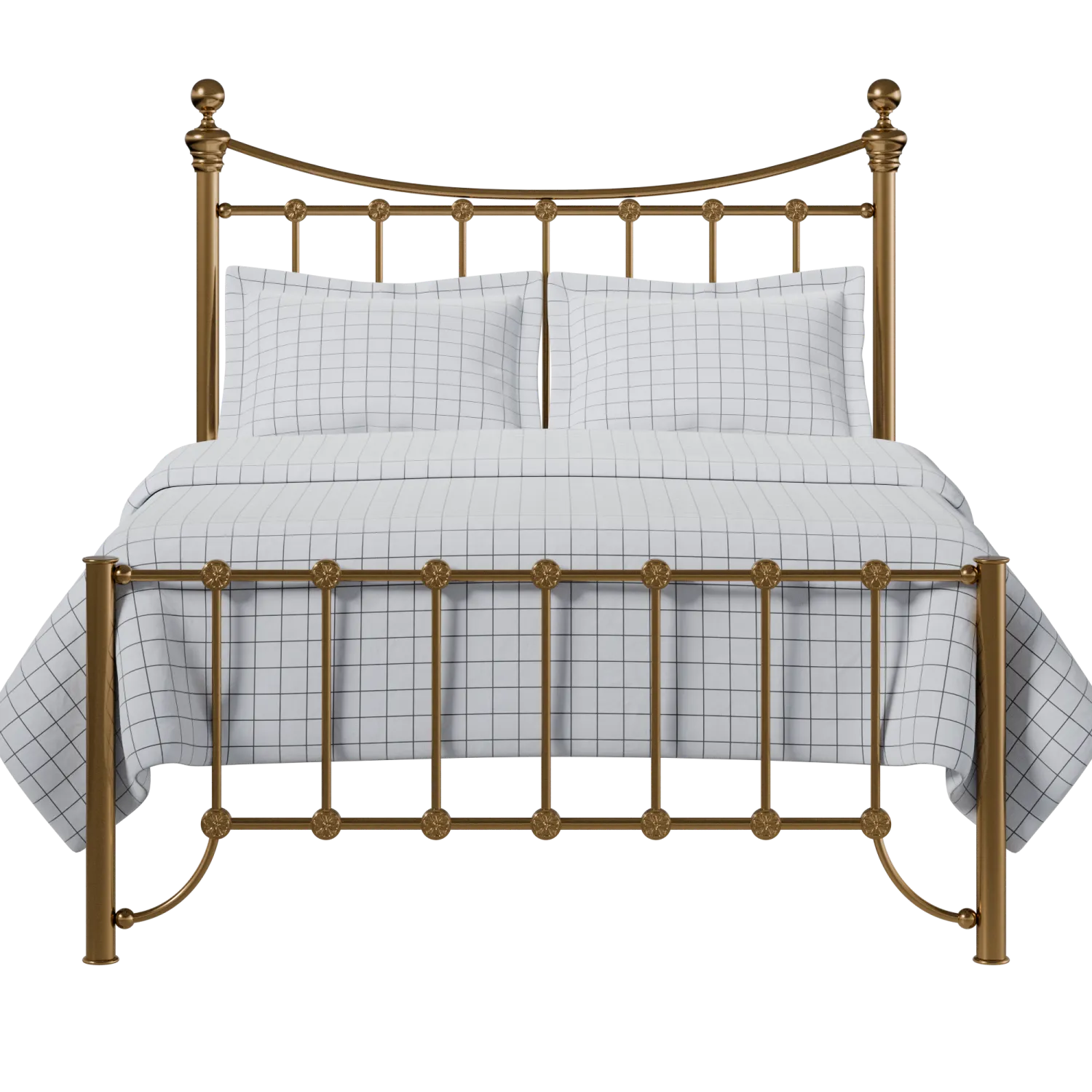 Arran Low Footend brass bed with Juno mattress