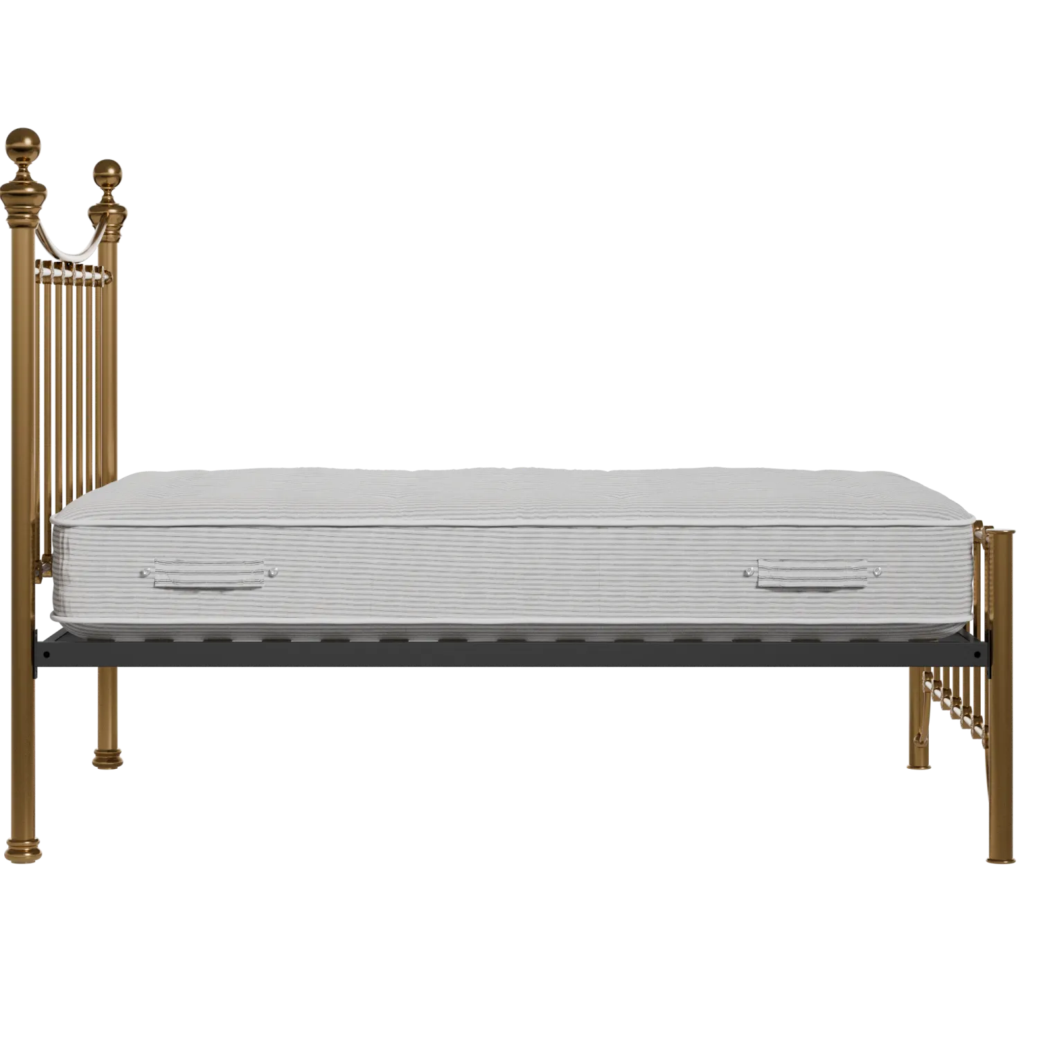 Arran Low Footend brass bed with Juno mattress