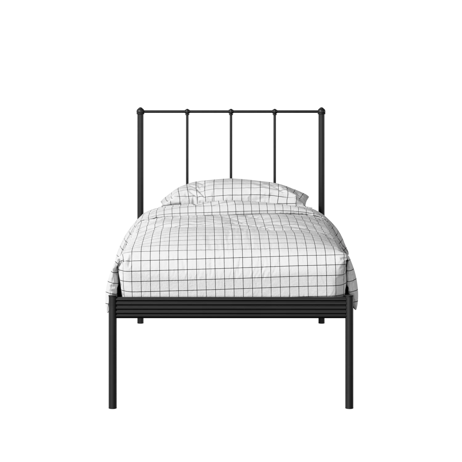 Alwyn iron/metal single bed in black