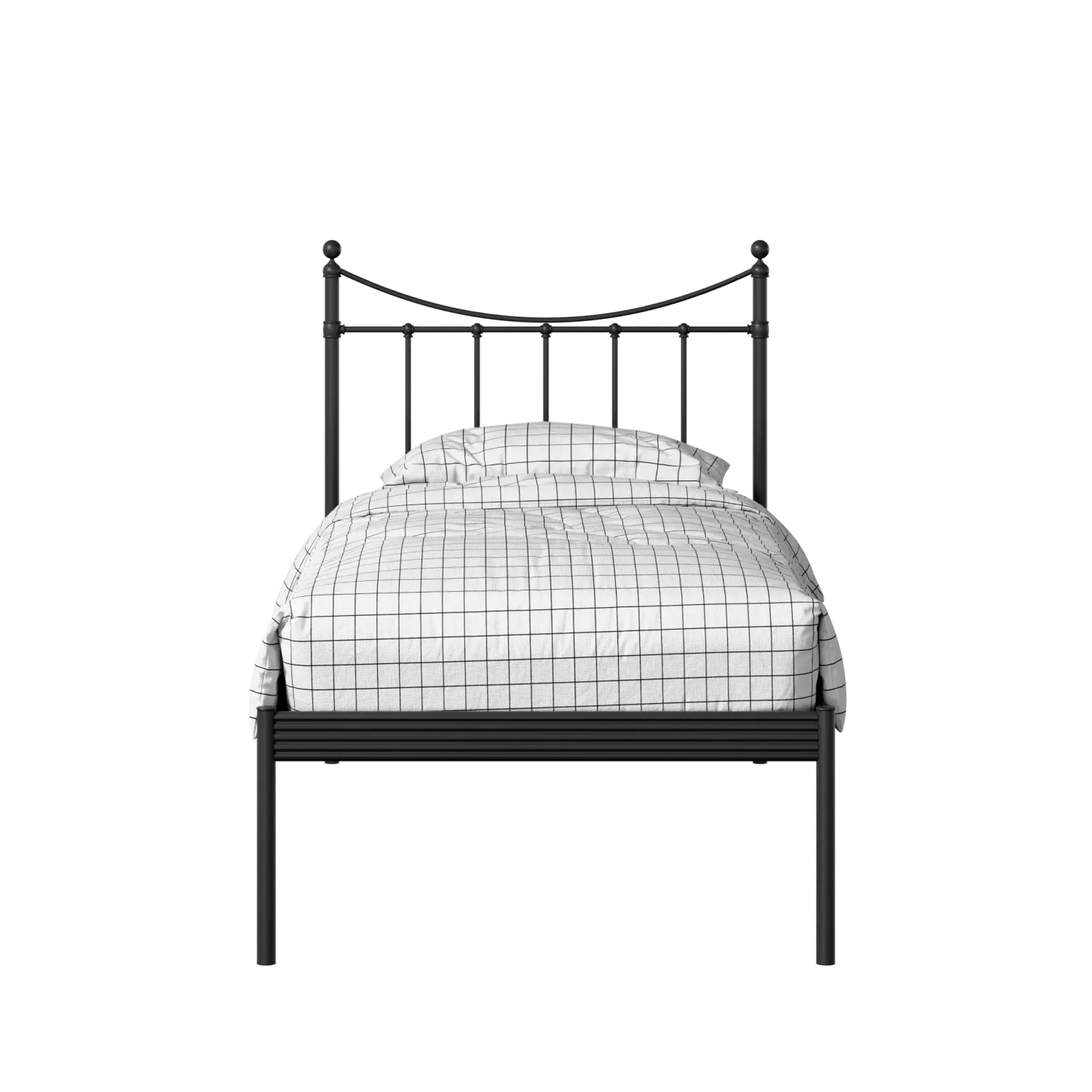 Camden cama individual de metal en negro