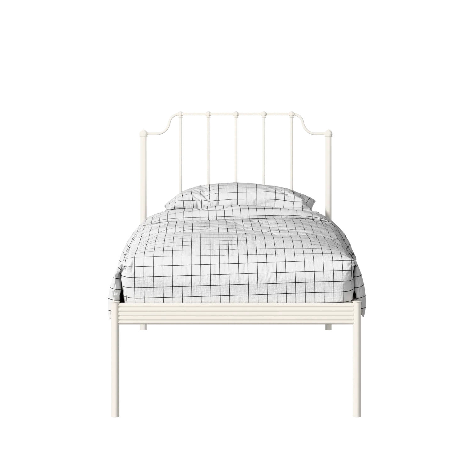 Hackney iron/metal single bed in ivory