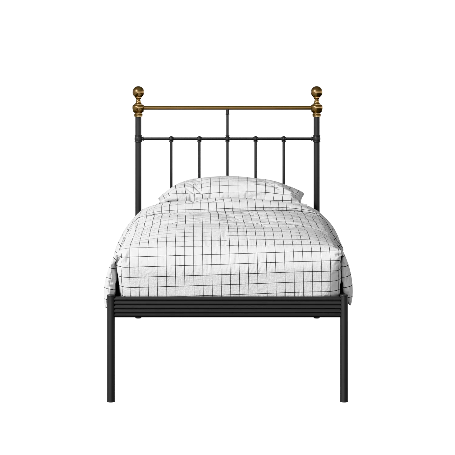 Iver iron/metal single bed in black