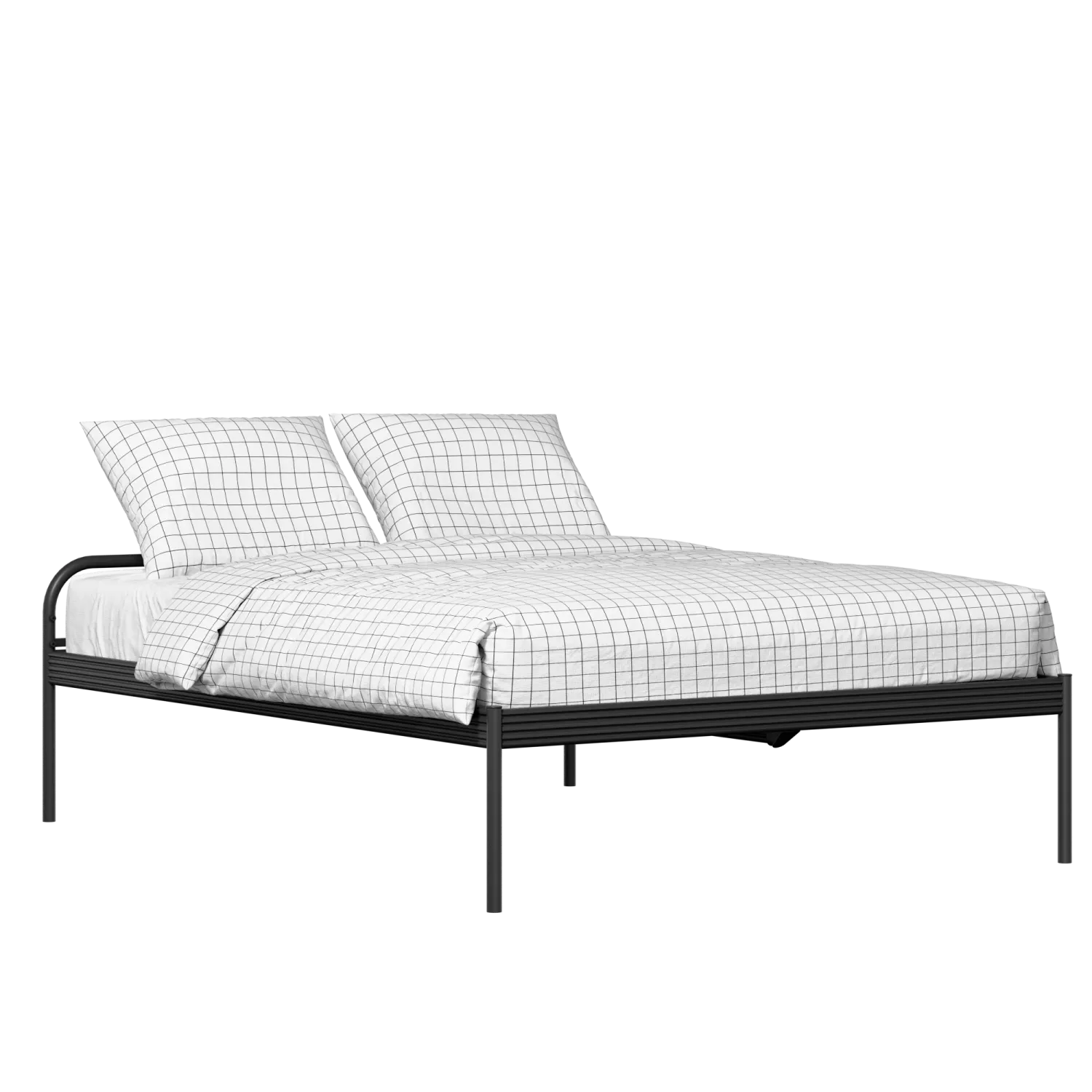 Kenton iron/metal bed in black with Juno mattress
