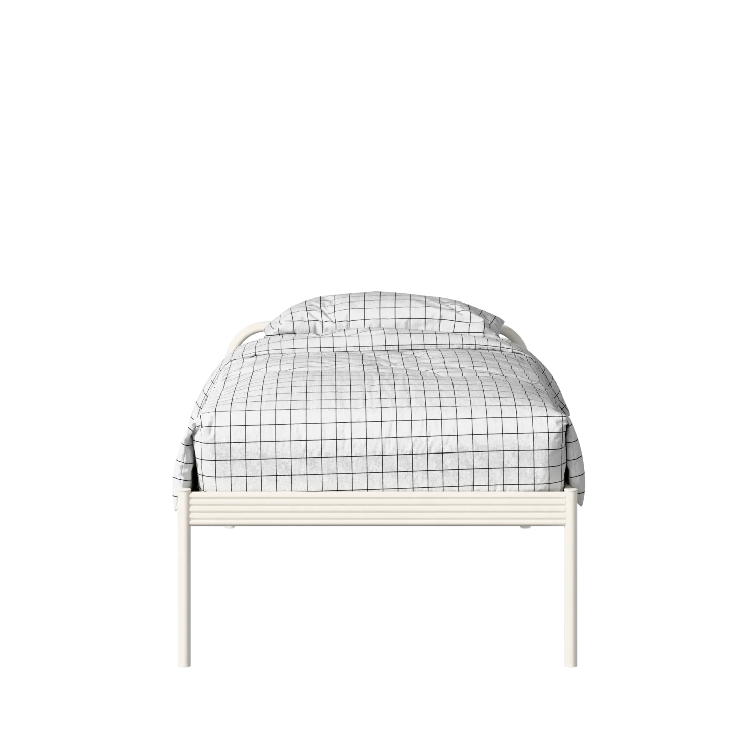 Kenton iron/metal single bed in ivory