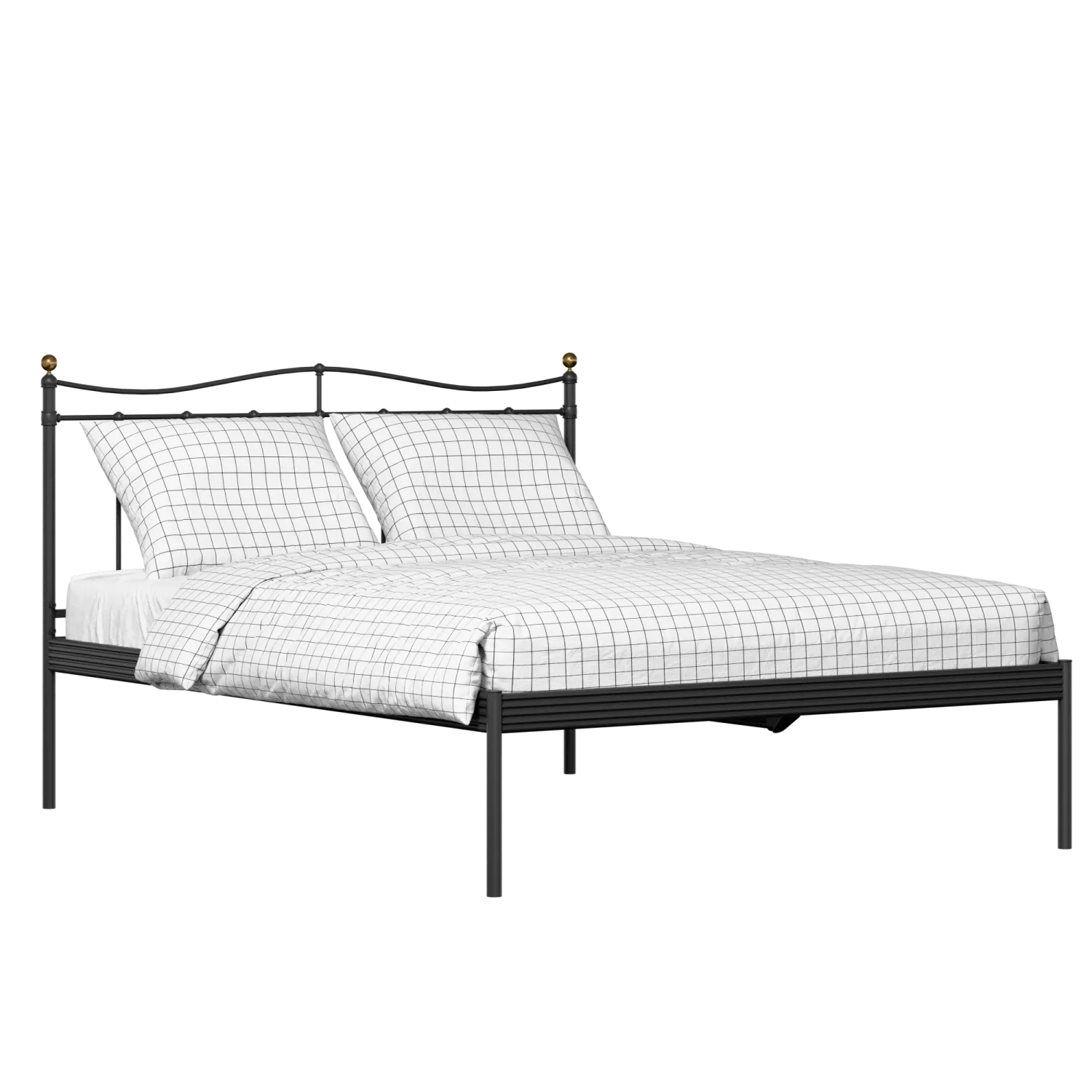 Lambeth iron/metal bed in black with Juno mattress