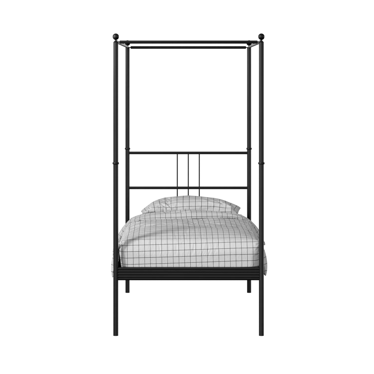 Perryn iron/metal single bed in black
