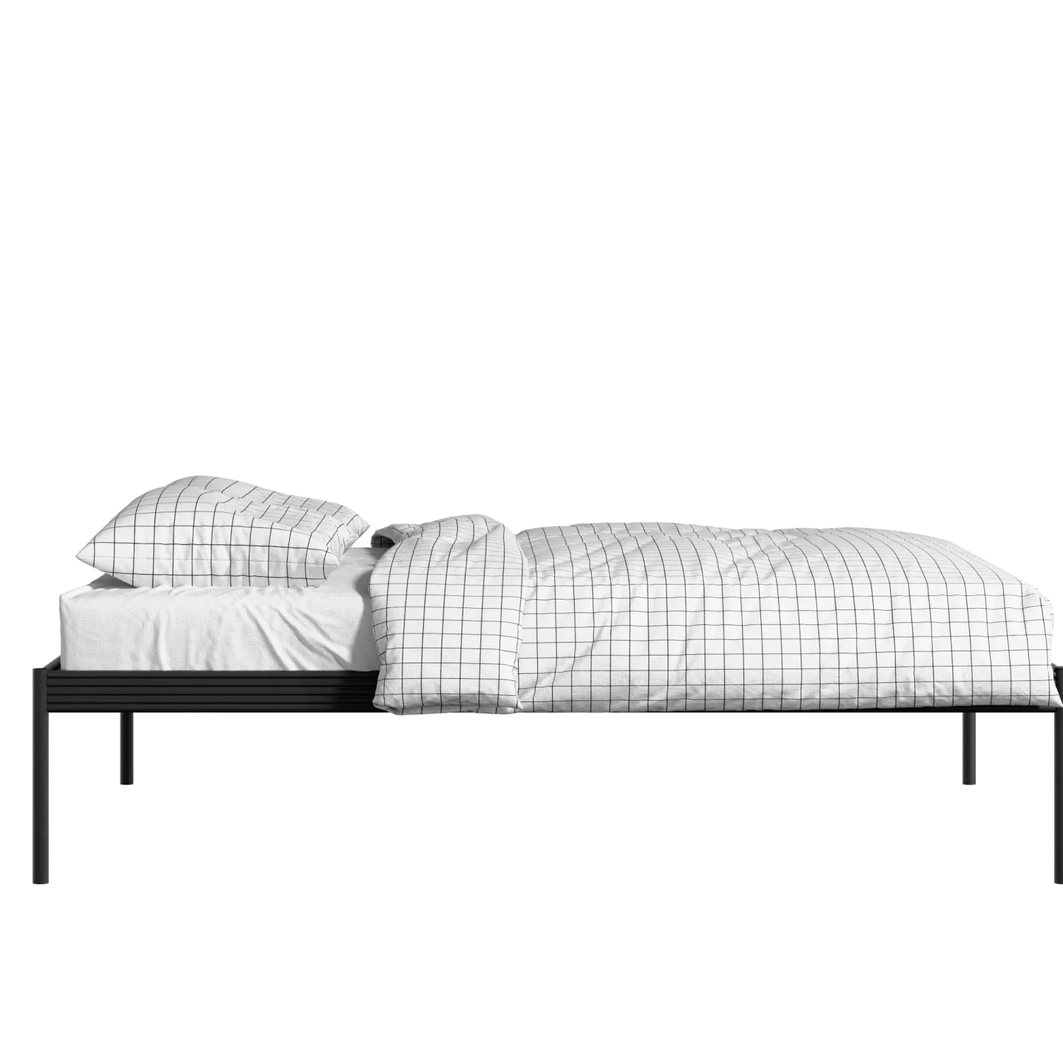 Pinner iron/metal bed in black with Juno mattress