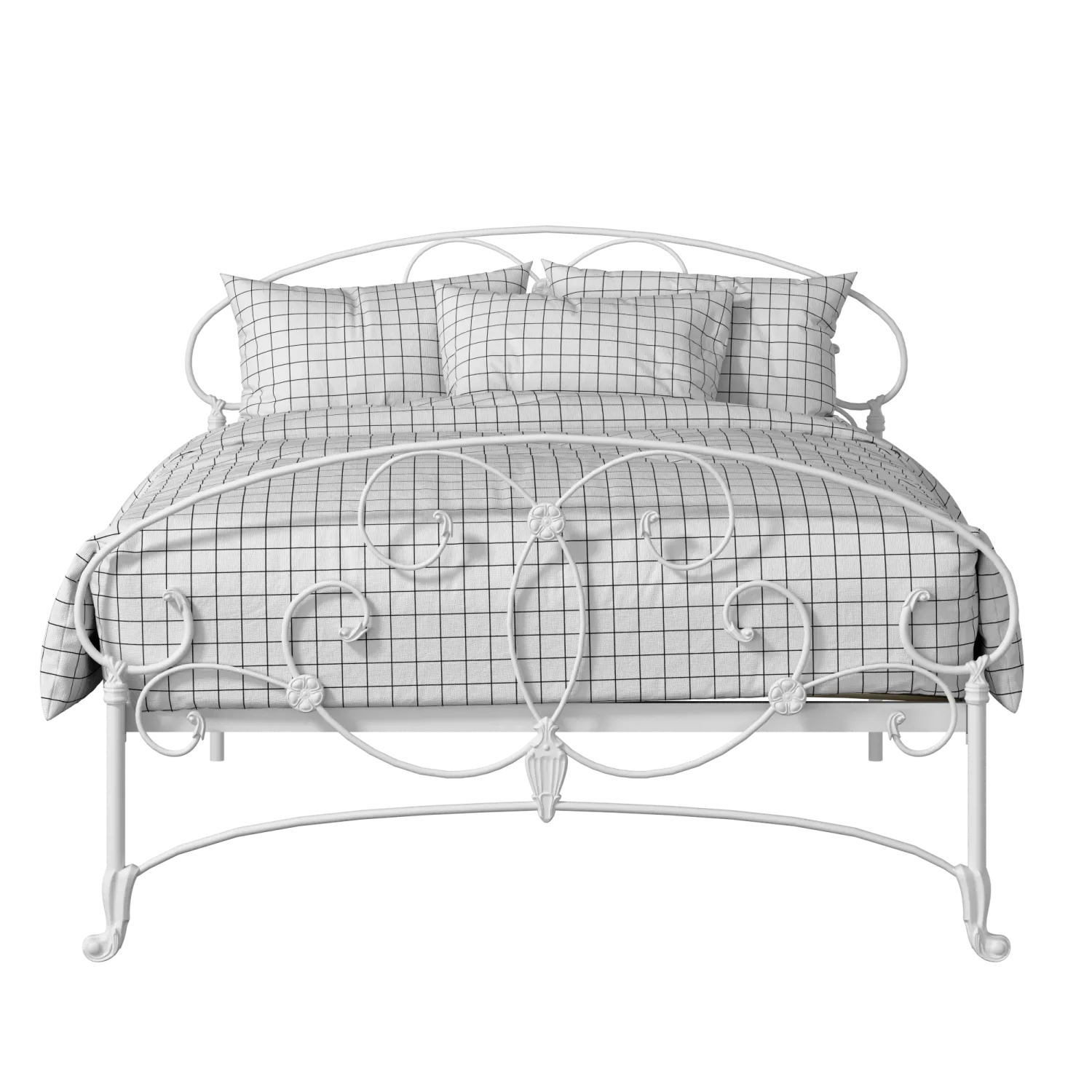 Arigna iron/metal bed in white