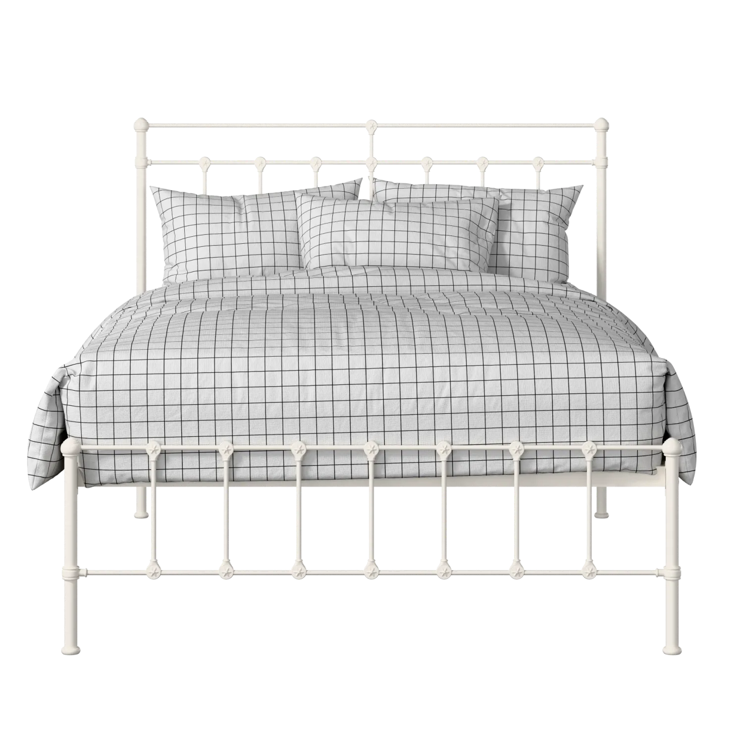 Ashley iron/metal bed in ivory