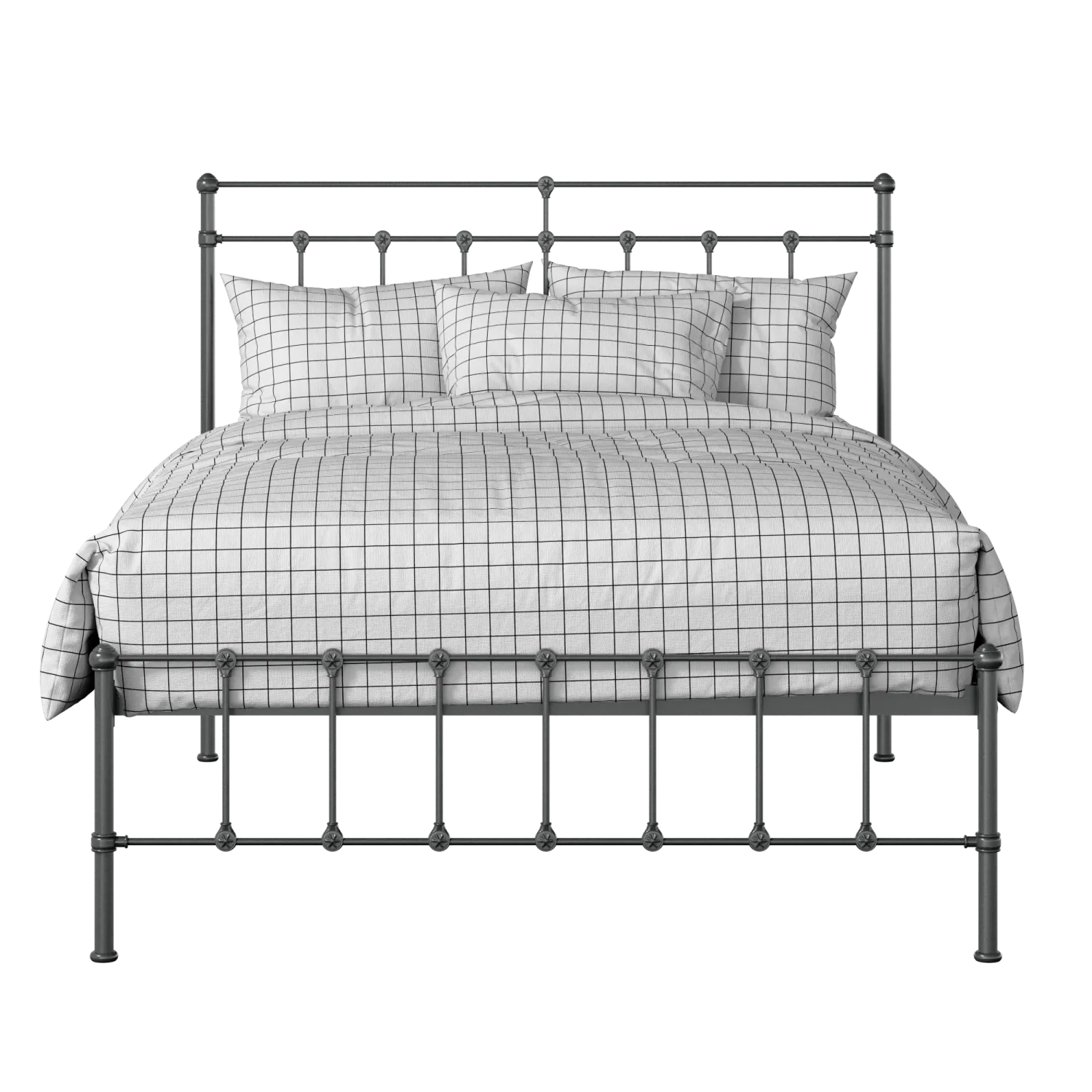 Ashley iron/metal bed in pewter