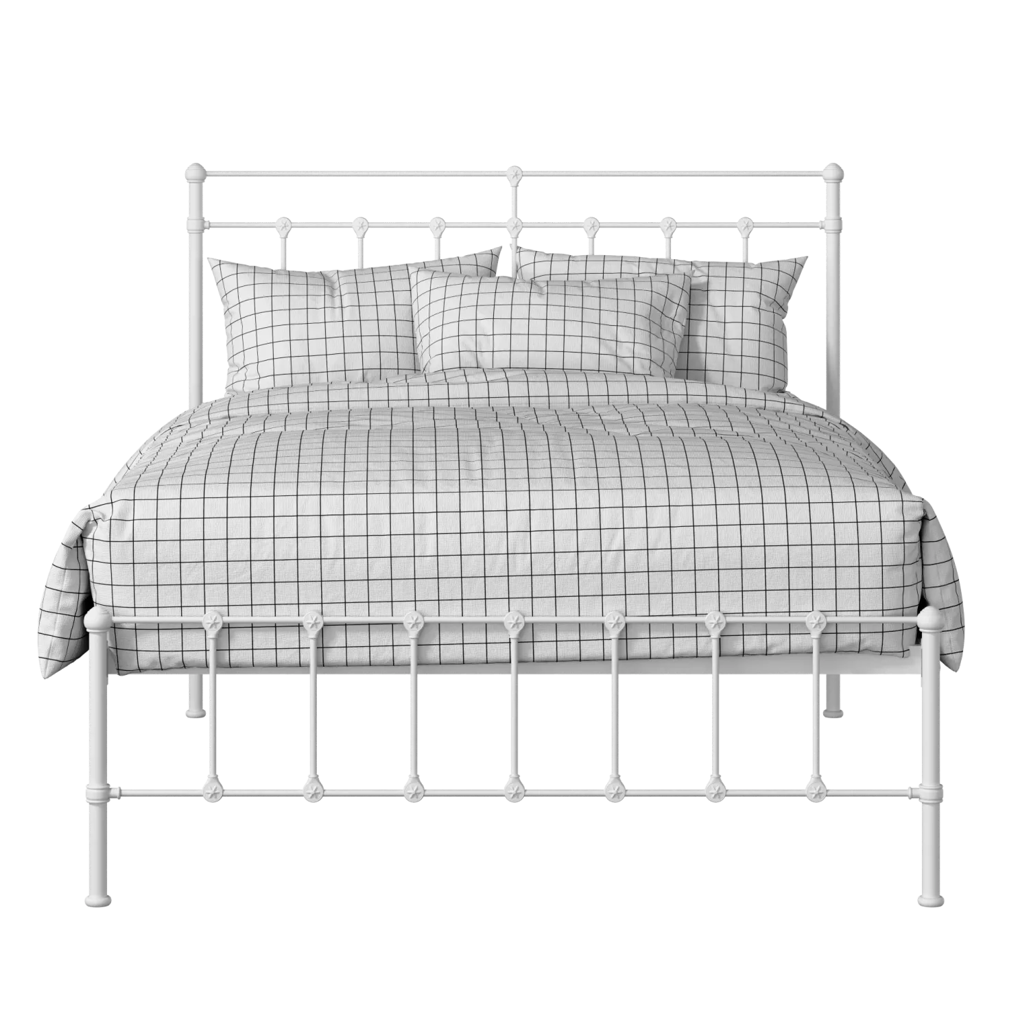 Ashley iron/metal bed in white