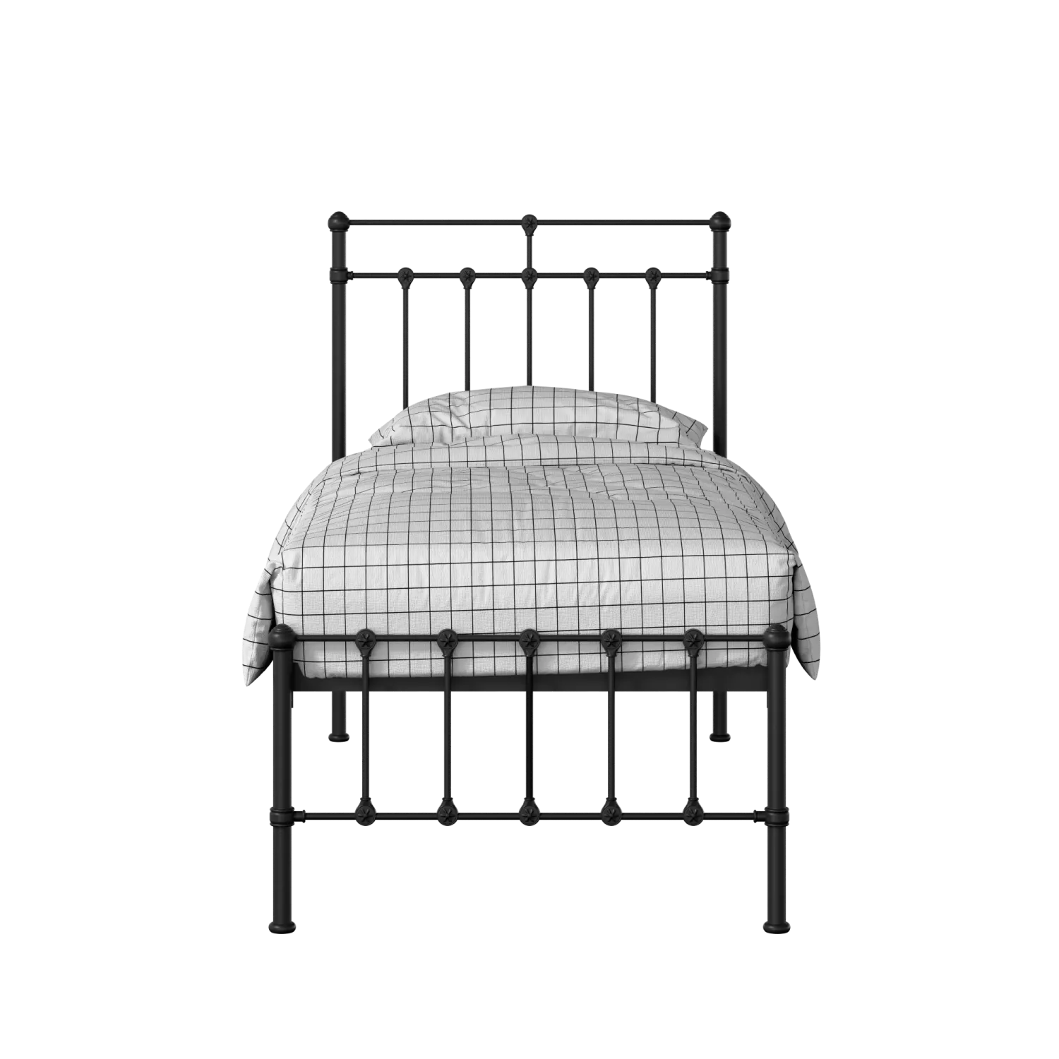 Ashley iron/metal single bed in black