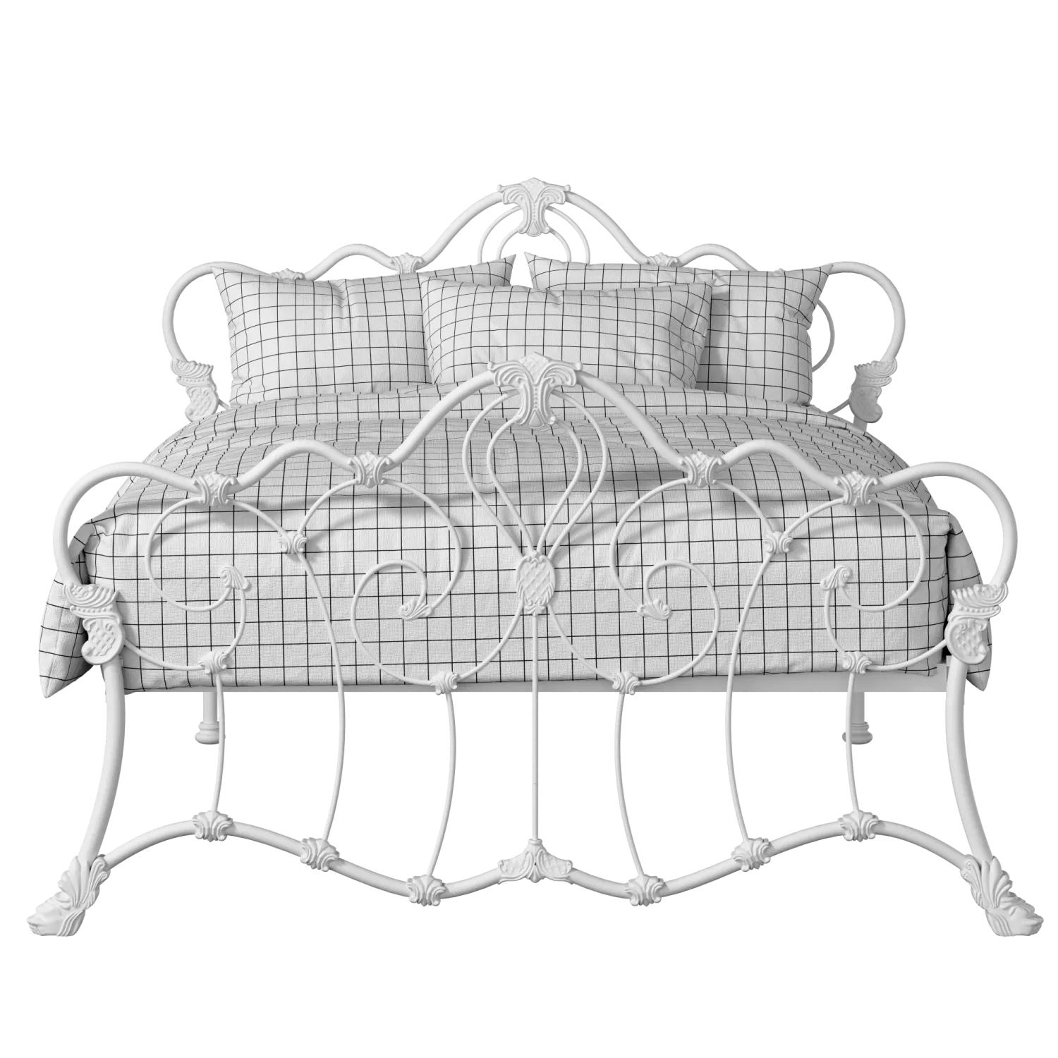 Athalone iron/metal bed in white
