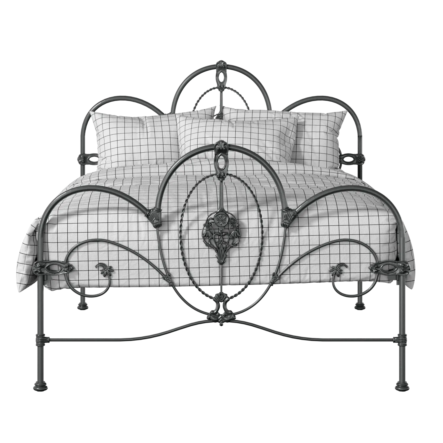 Ballina iron/metal bed in pewter