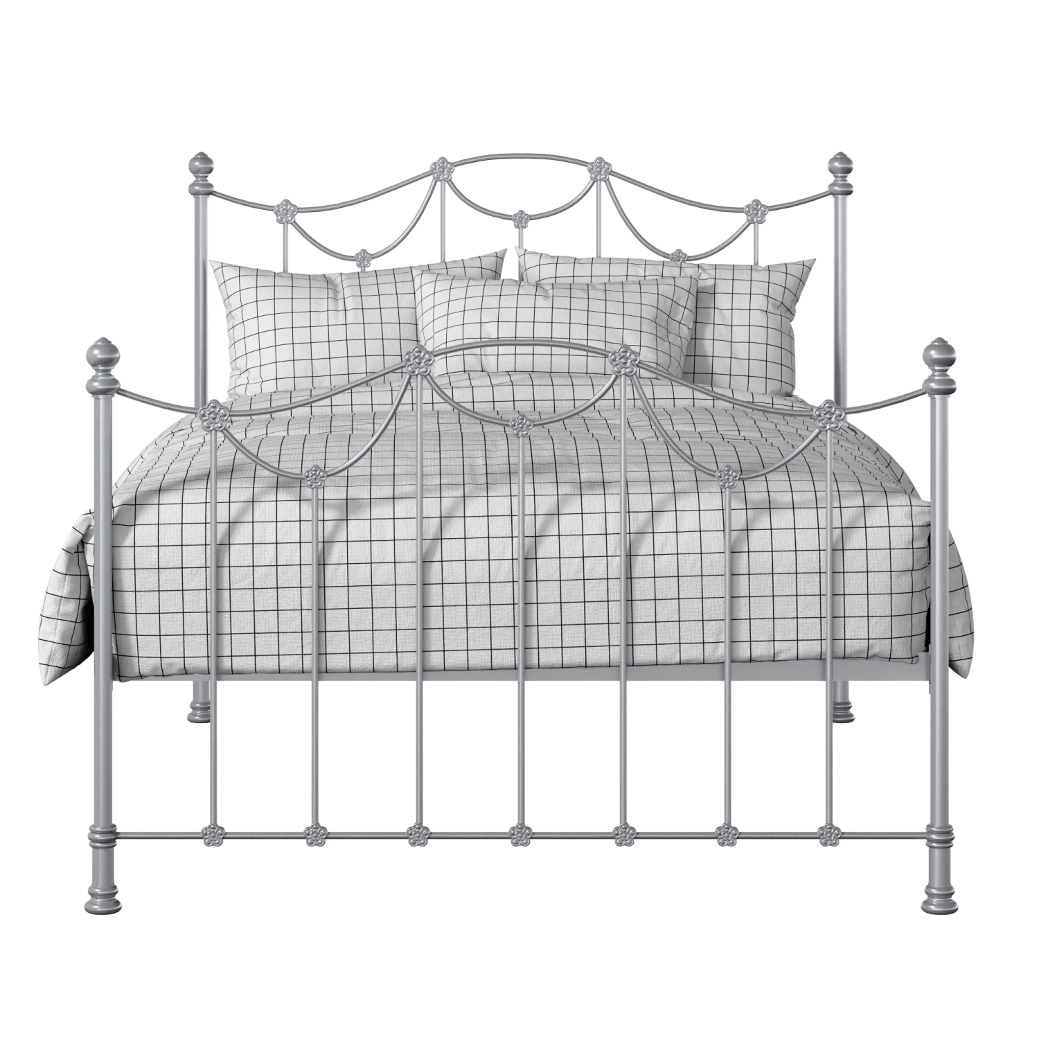 Carie iron/metal bed in silver
