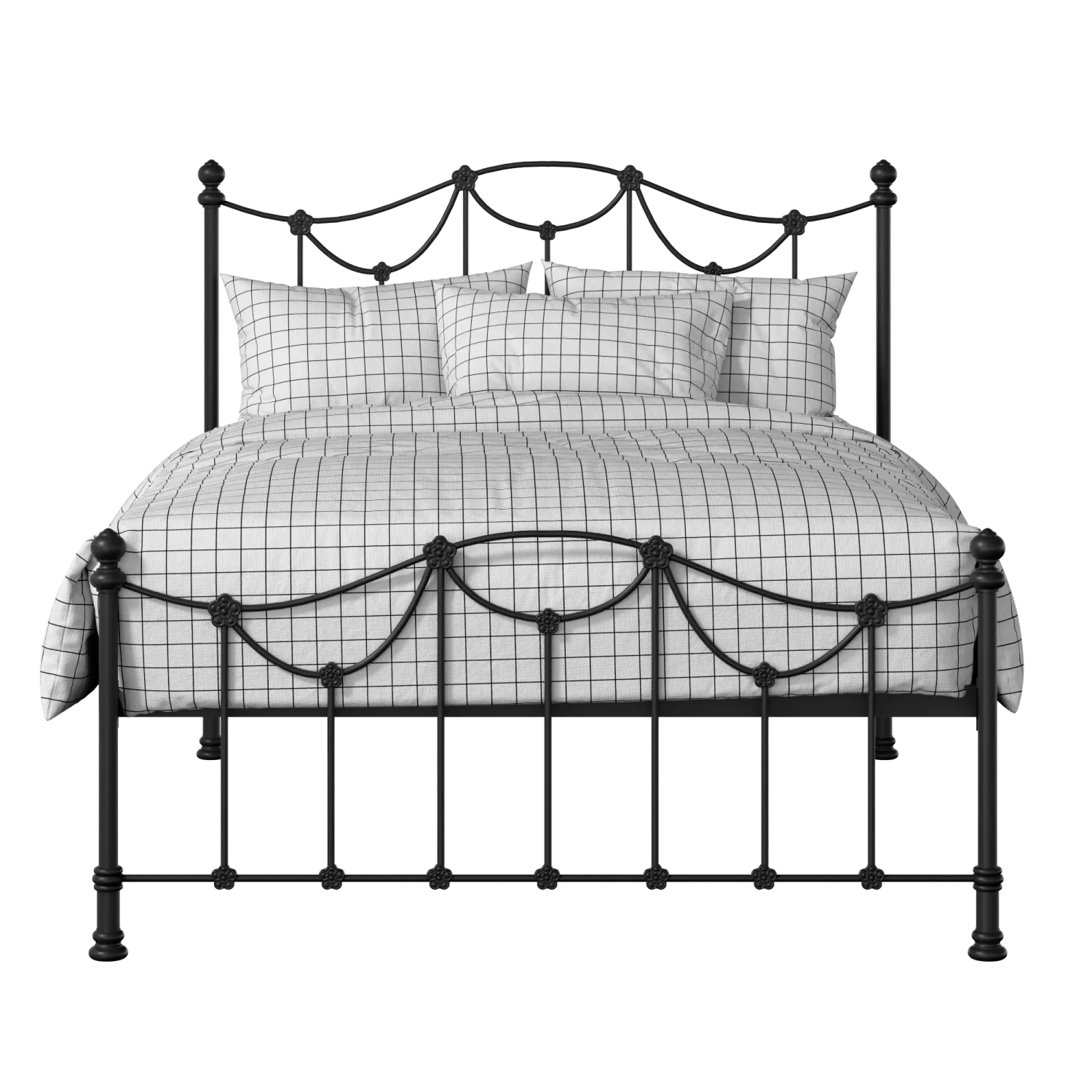 Carie Low Footend Metallbett in Schwarz