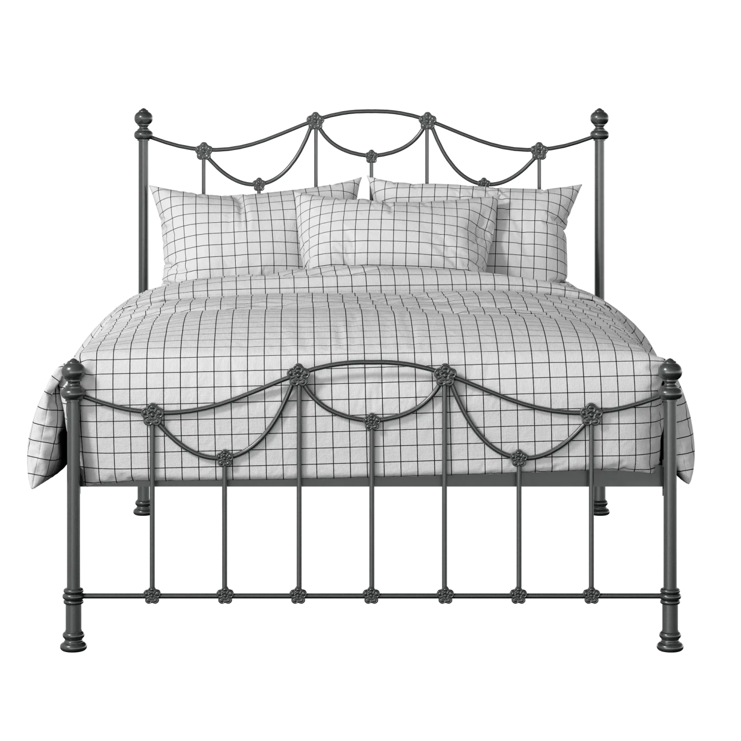 Carie Low Footend iron/metal bed in pewter