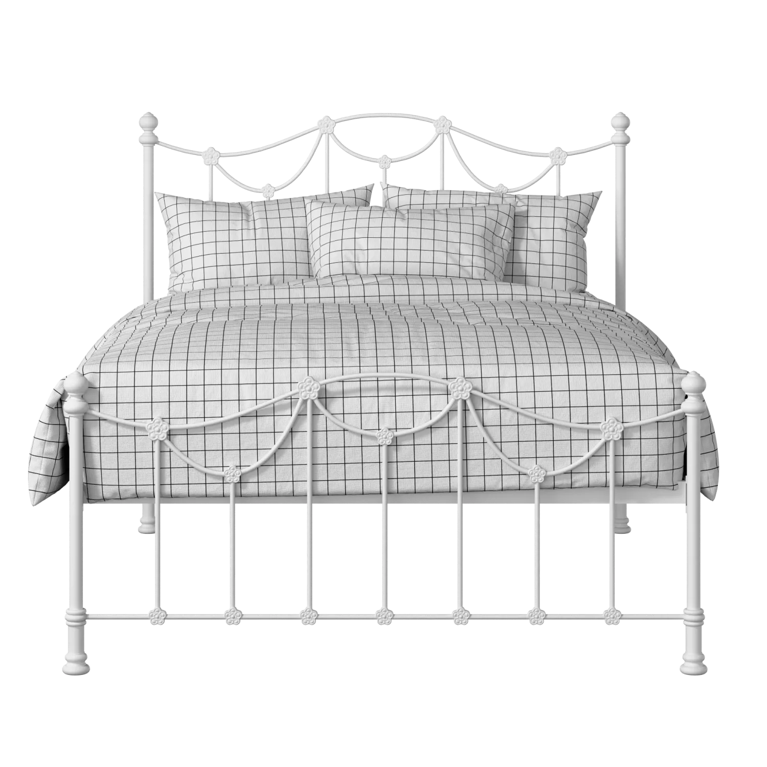 Carie Low Footend Metallbett in Weiß
