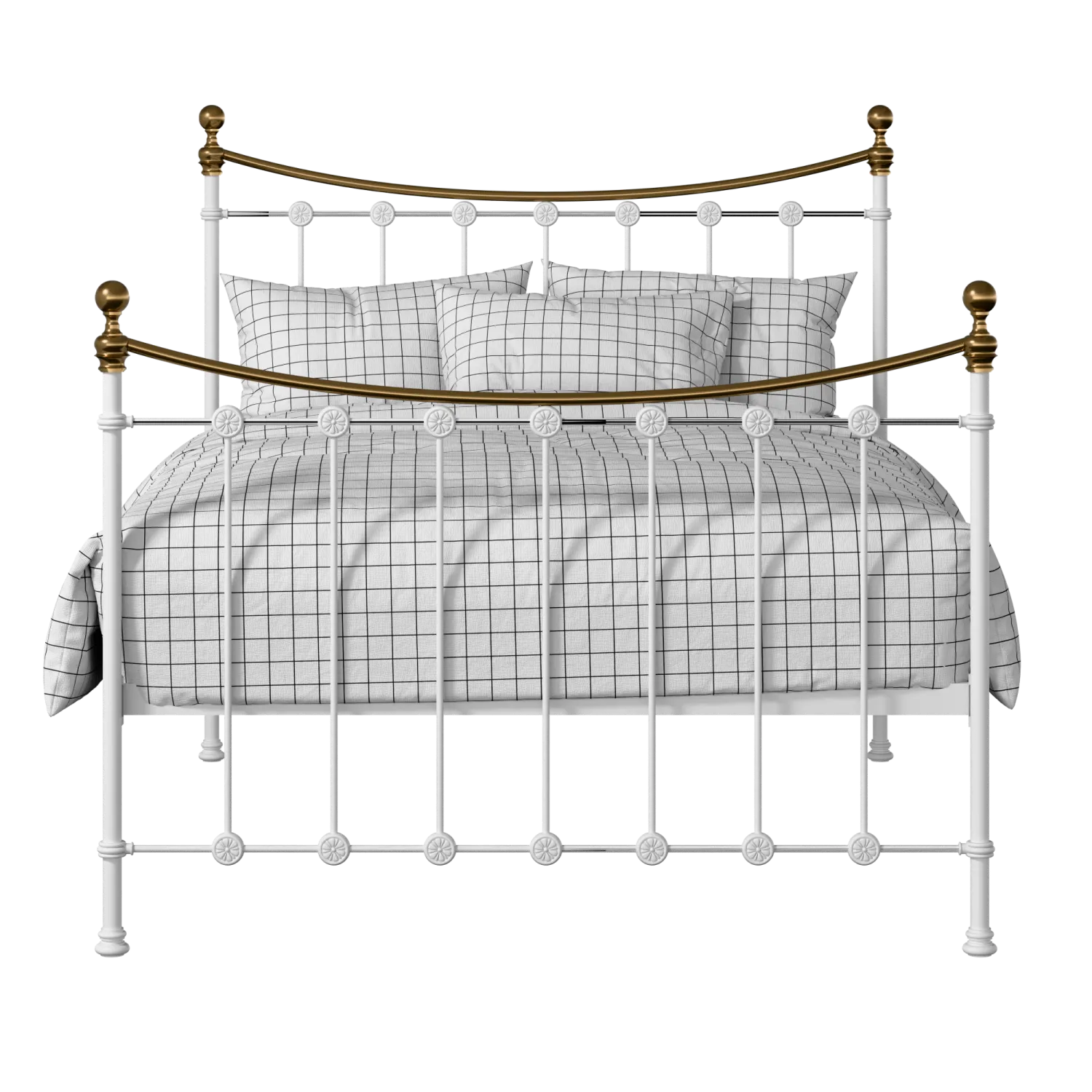 Carrick letto in ferro bianco