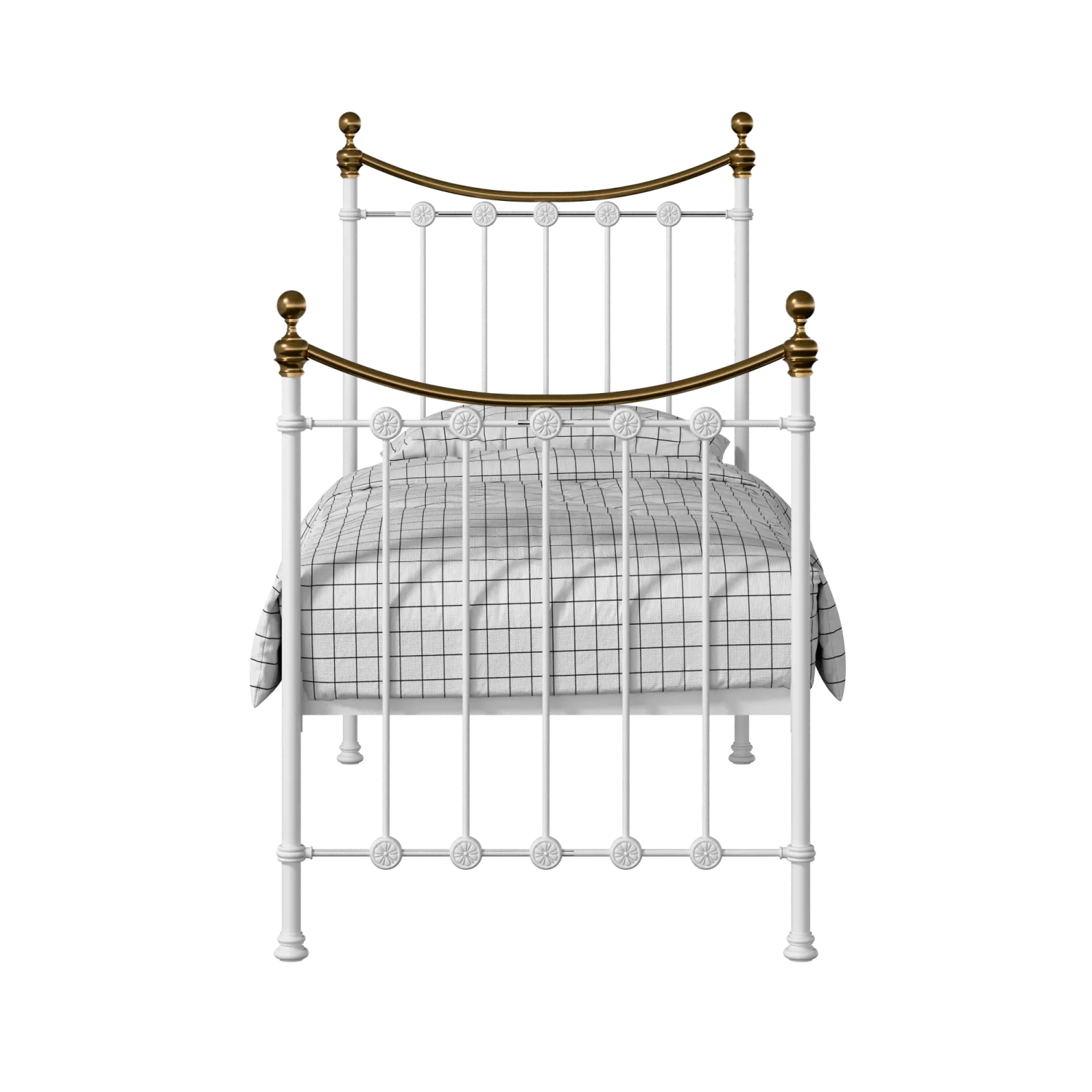 Carrick letto singolo in ferro bianco
