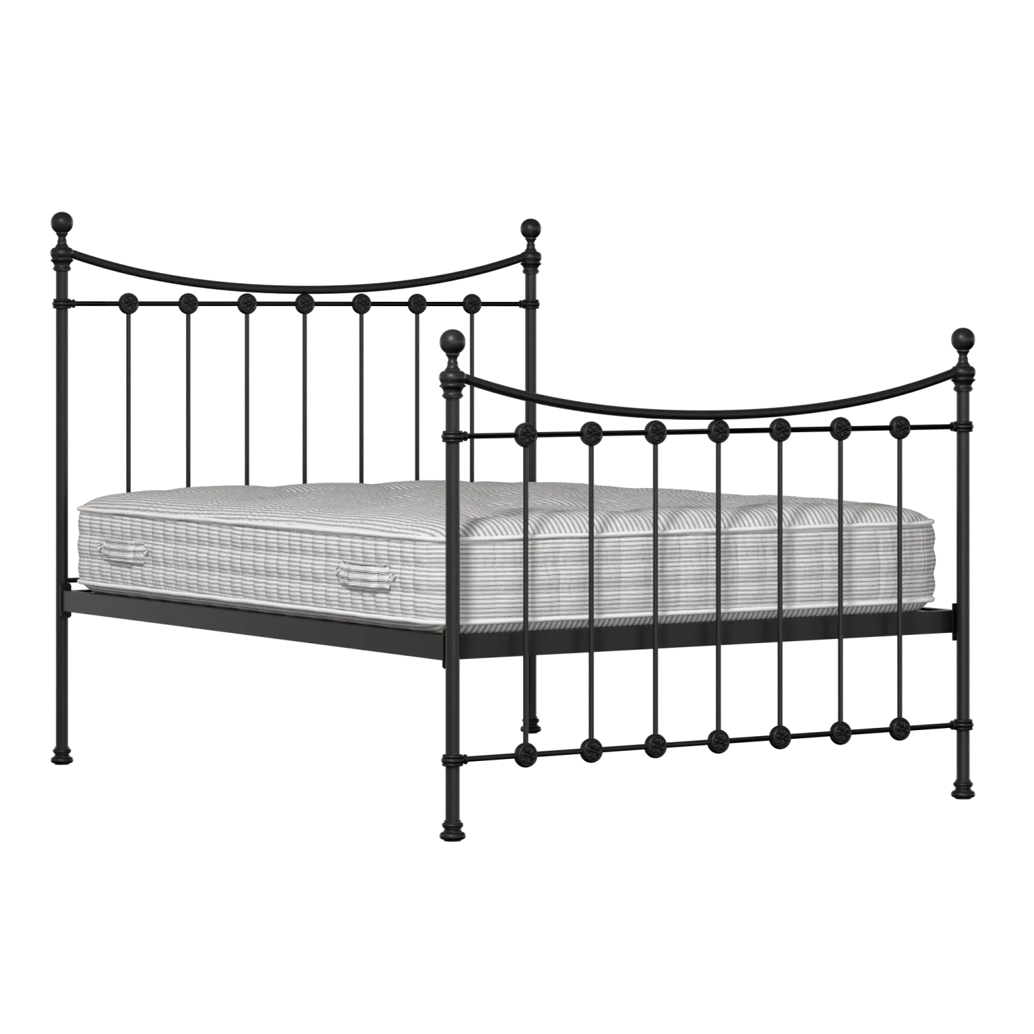 Carrick Solo iron/metal bed in black with Juno mattress