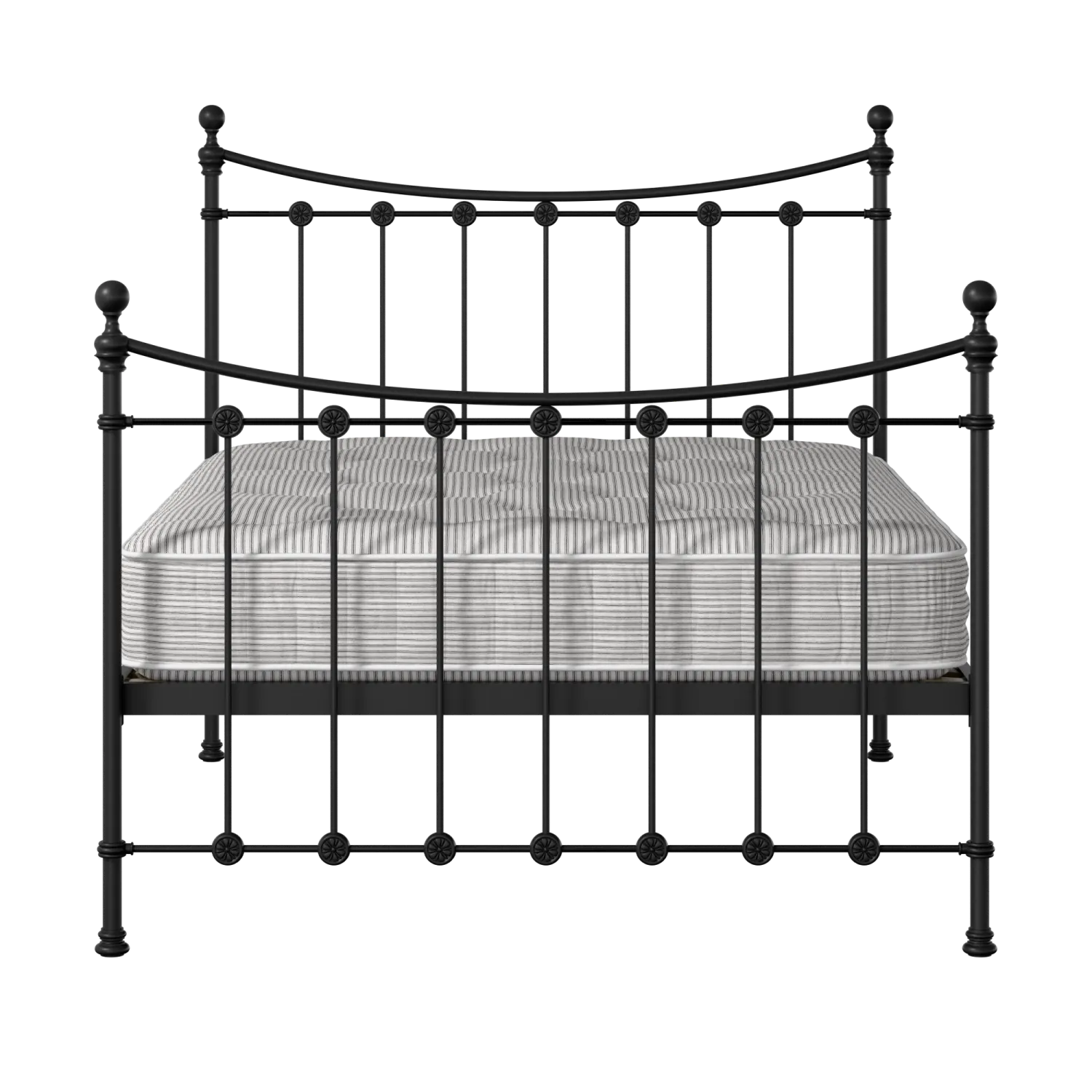 Carrick Solo iron/metal bed in black with Juno mattress