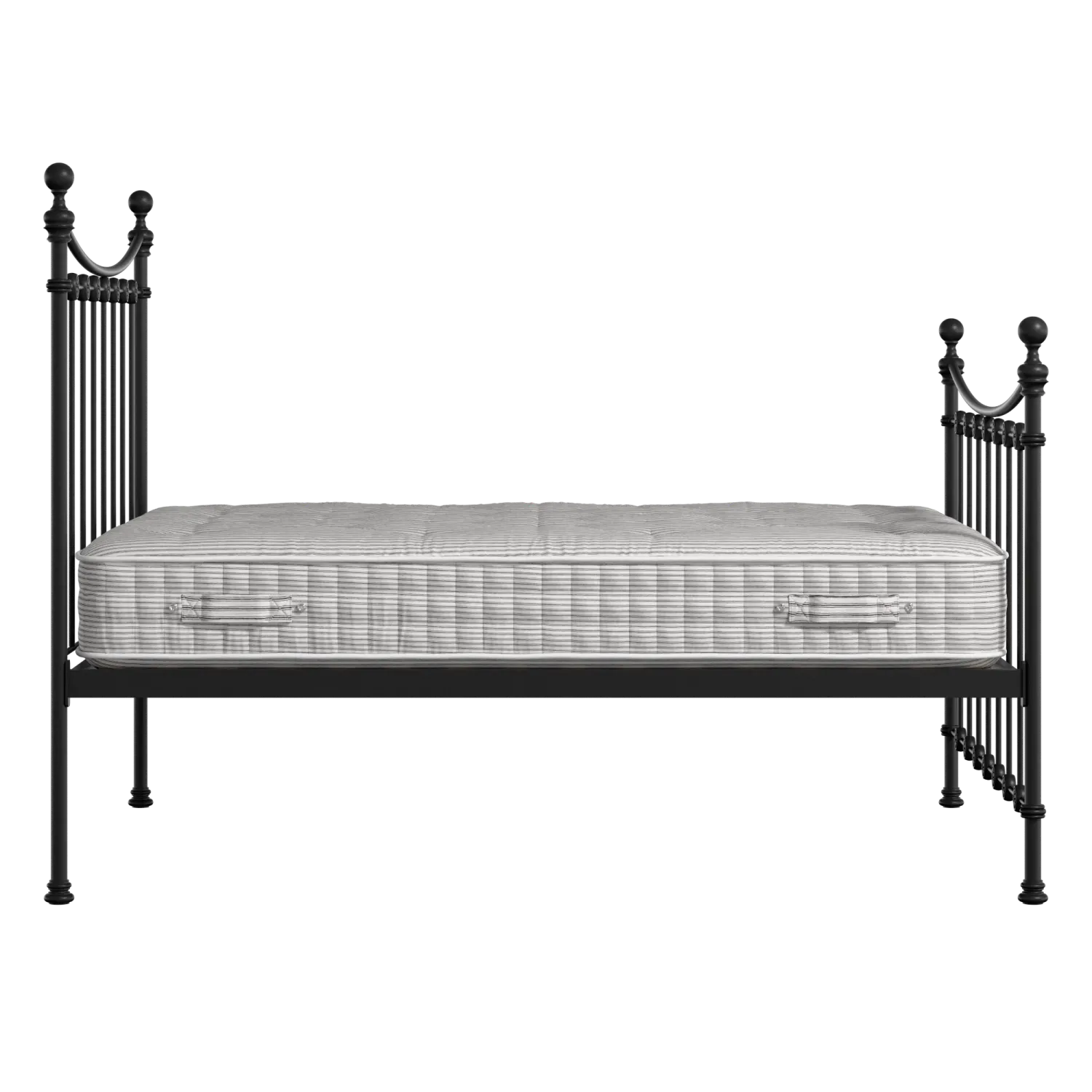 Carrick Solo iron/metal bed in black with Juno mattress