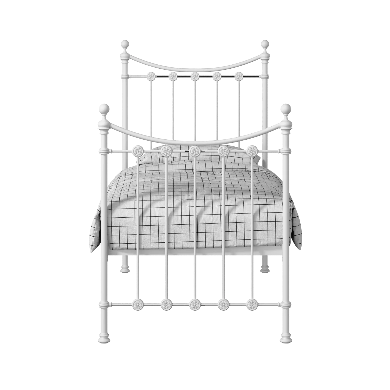 Carrick Solo iron/metal single bed in white