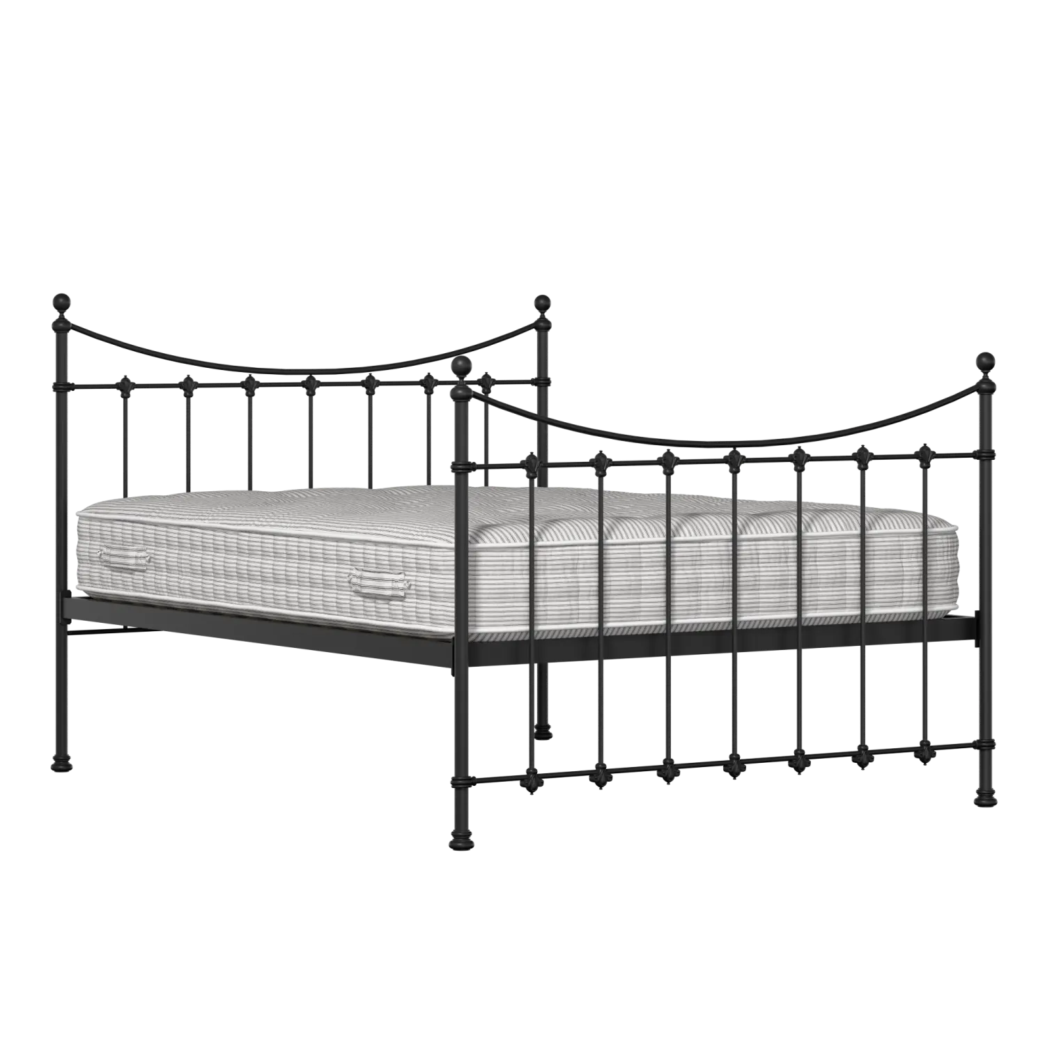 Chatsworth iron/metal bed in black with Juno mattress