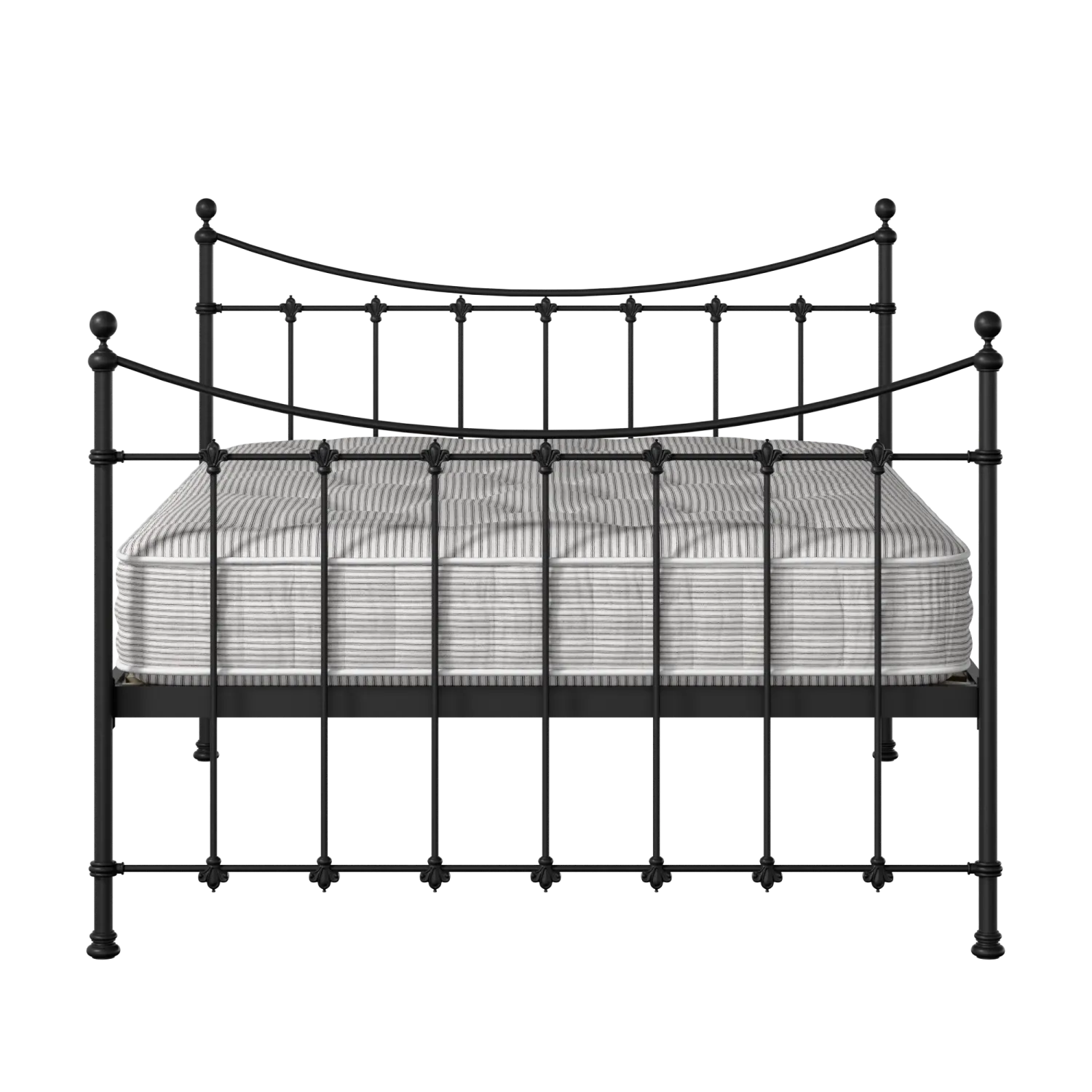 Chatsworth iron/metal bed in black with Juno mattress
