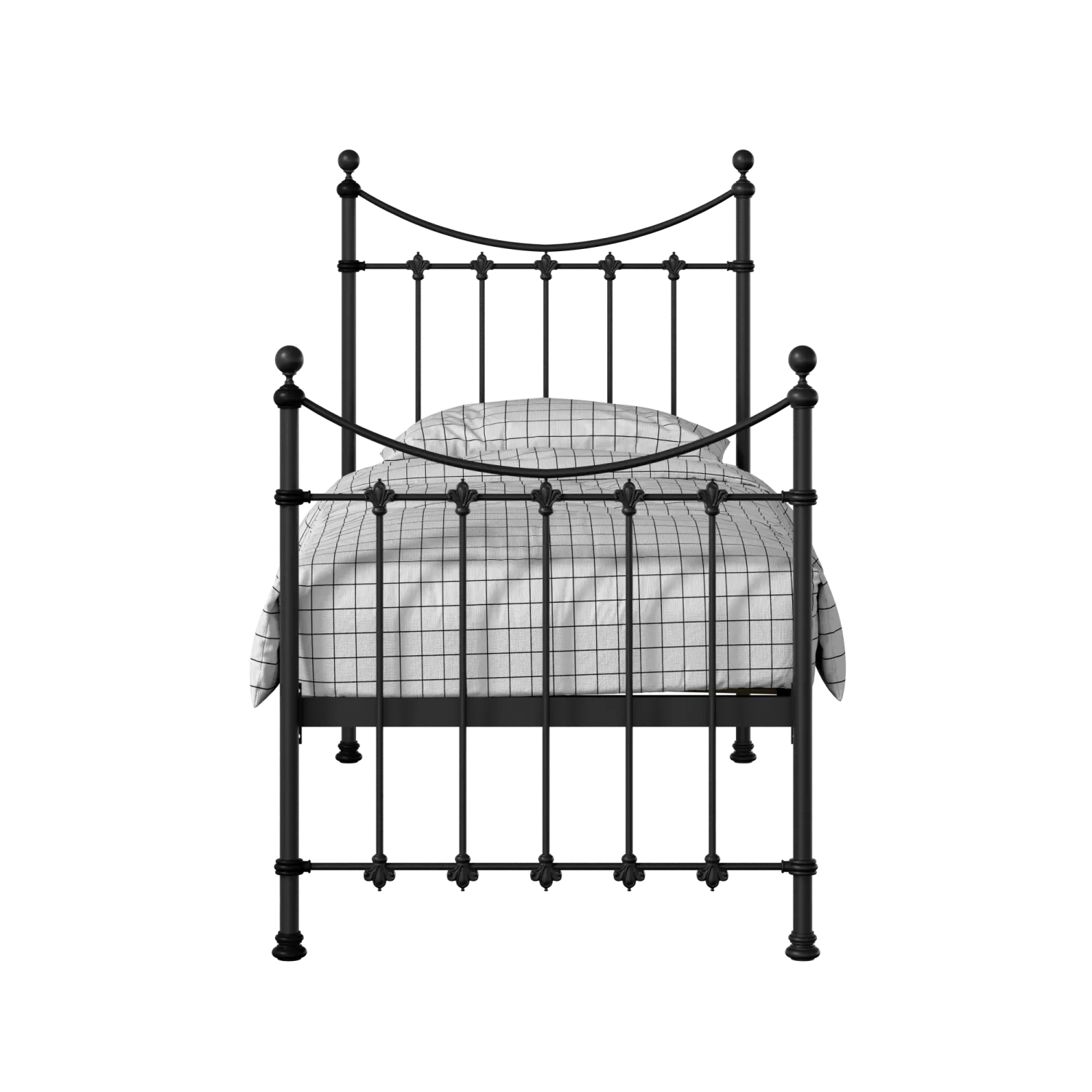 Chatsworth iron/metal single bed in black