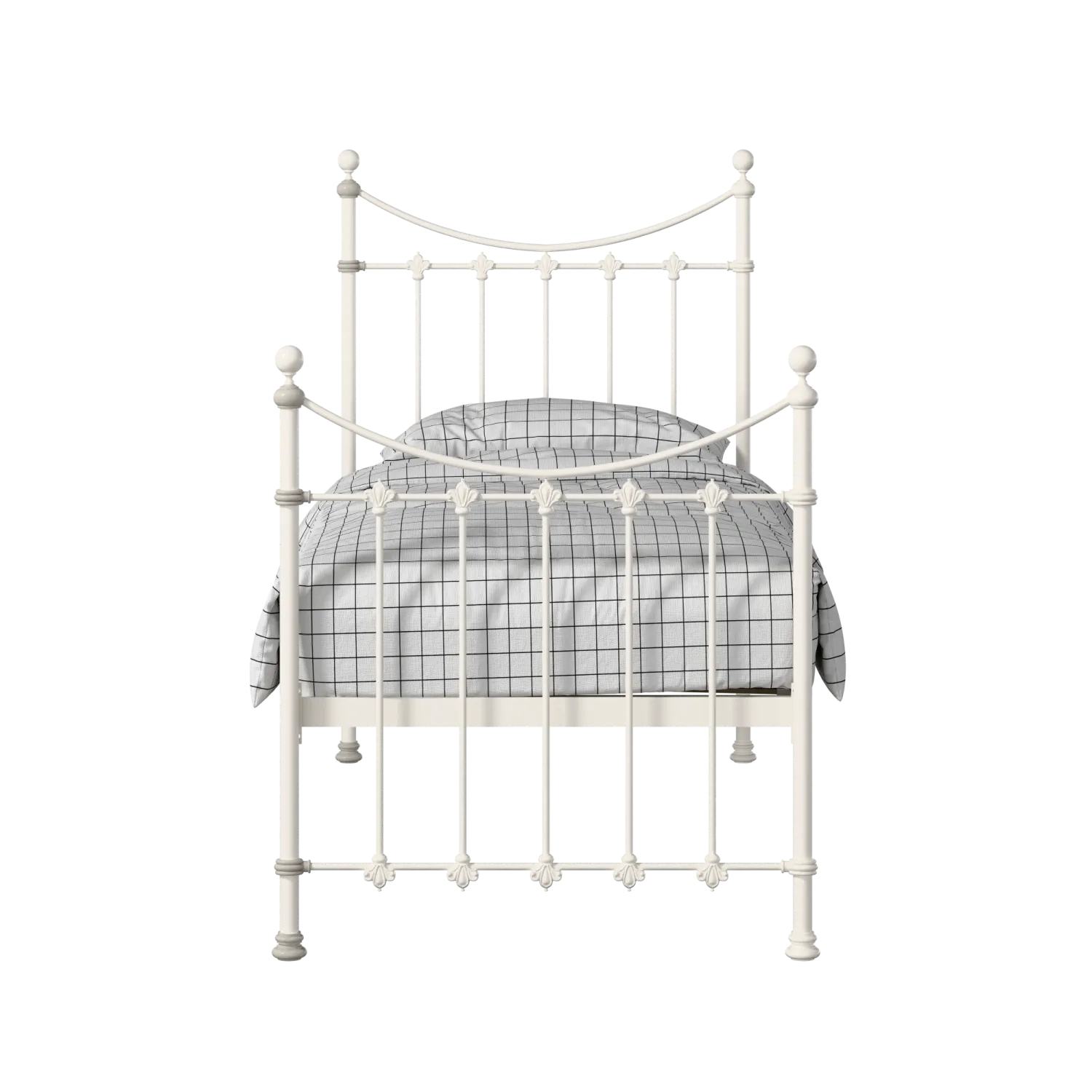 Chatsworth iron/metal single bed in ivory