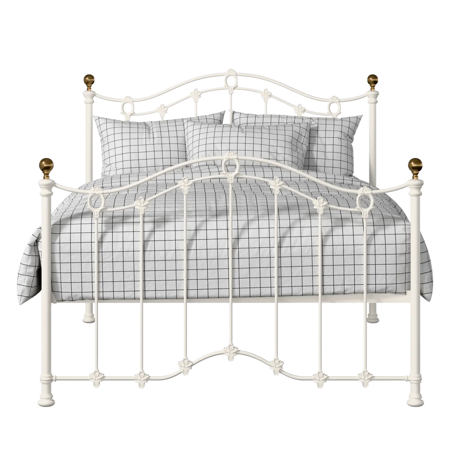 Clarina iron/metal bed in ivory