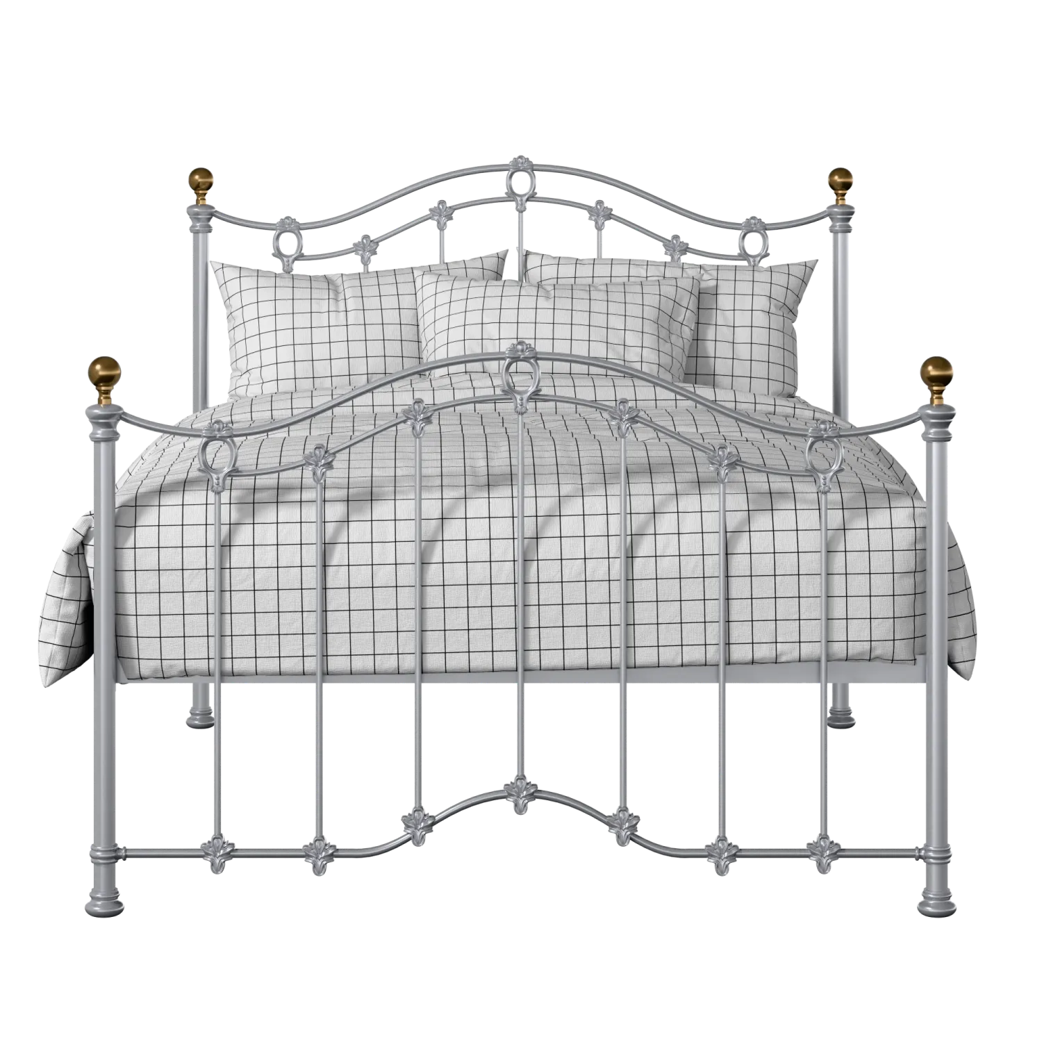 Clarina iron/metal bed in silver