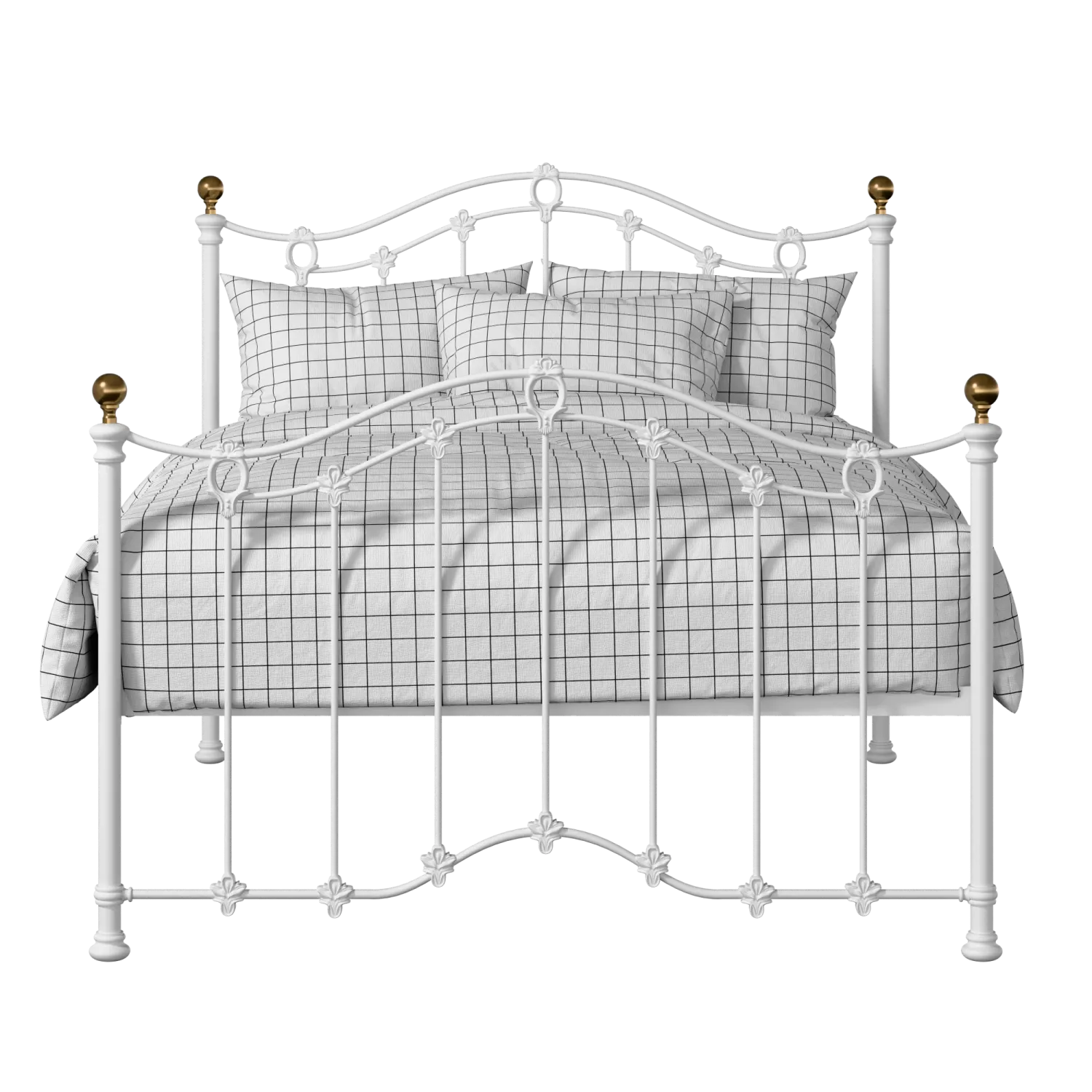 Clarina iron/metal bed in white