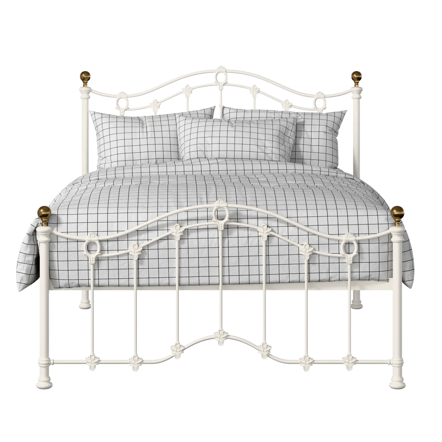 Clarina Low Footend iron/metal bed in ivory