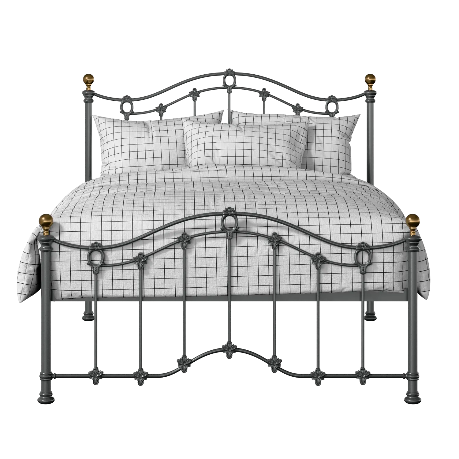 Clarina Low Footend iron/metal bed in pewter