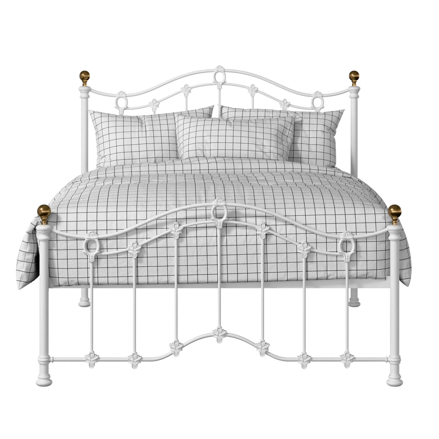 Clarina Low Footend iron/metal bed in white