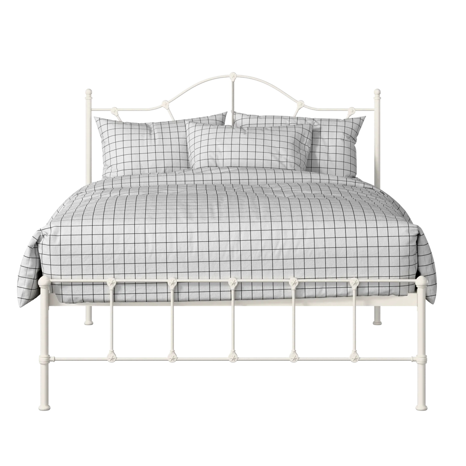 Claudia iron/metal bed in ivory