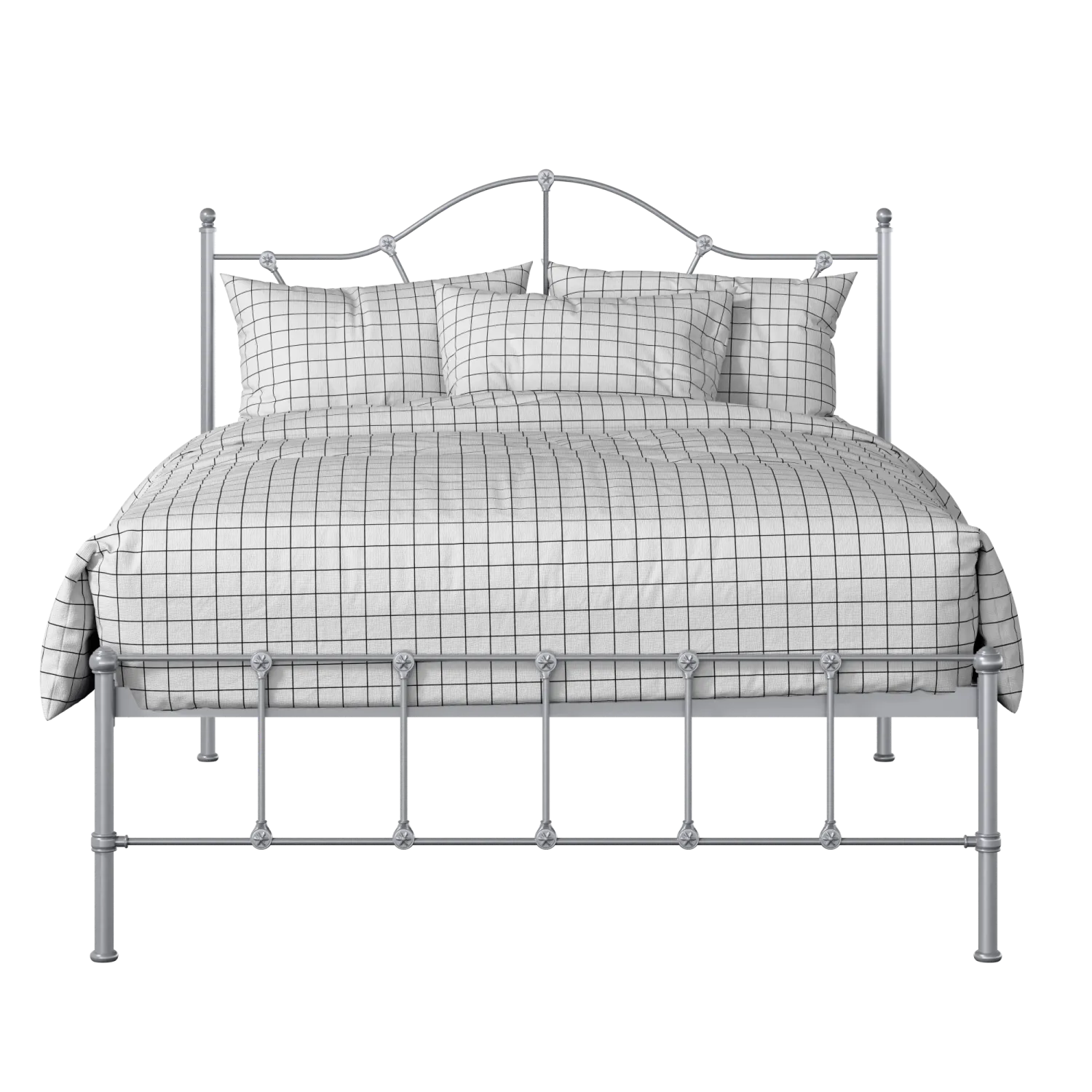 Claudia iron/metal bed in silver