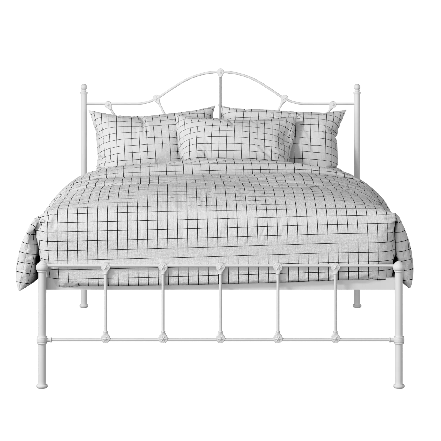 Claudia iron/metal bed in white
