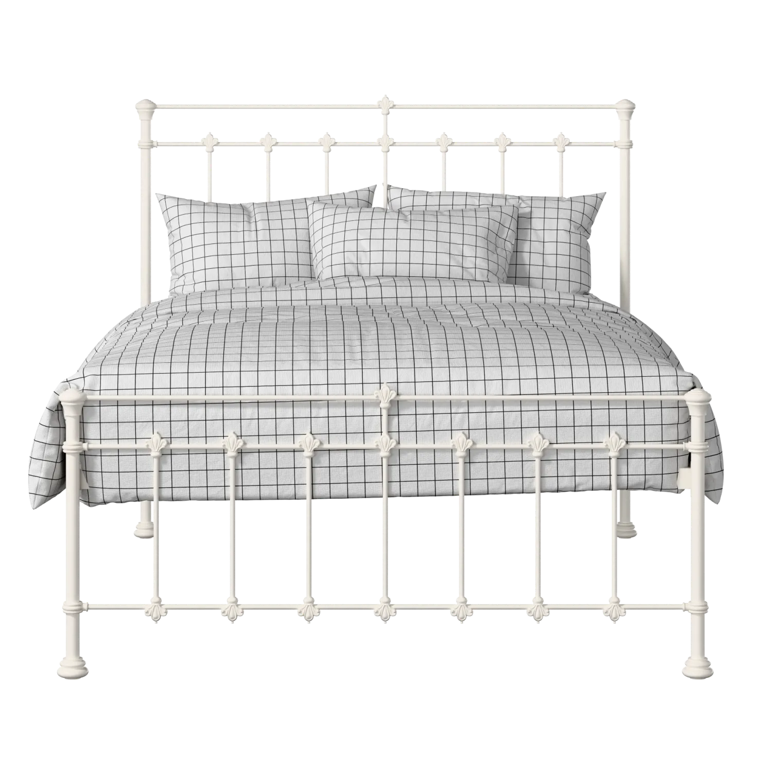 Edwardian iron/metal bed in ivory