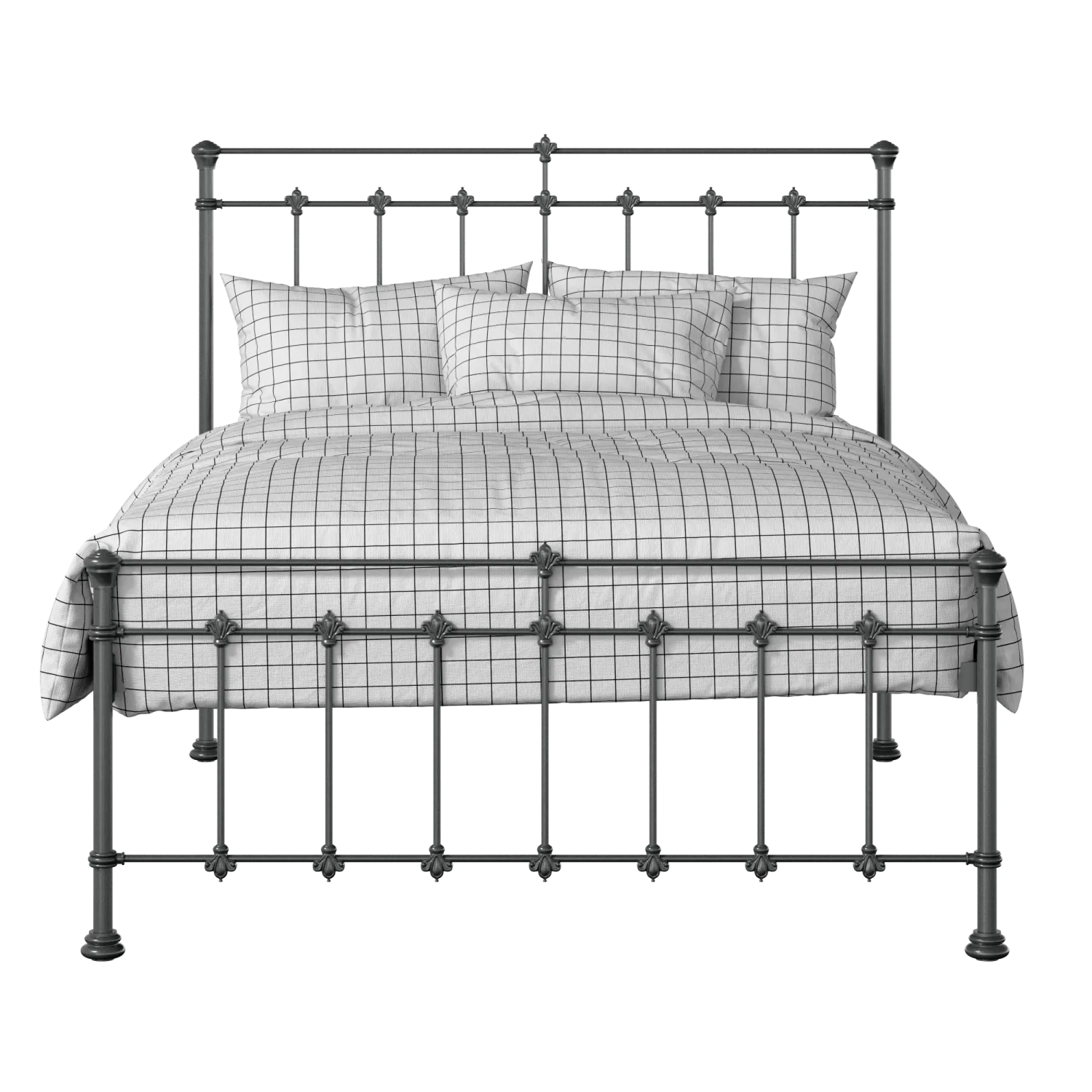 Edwardian iron/metal bed in pewter