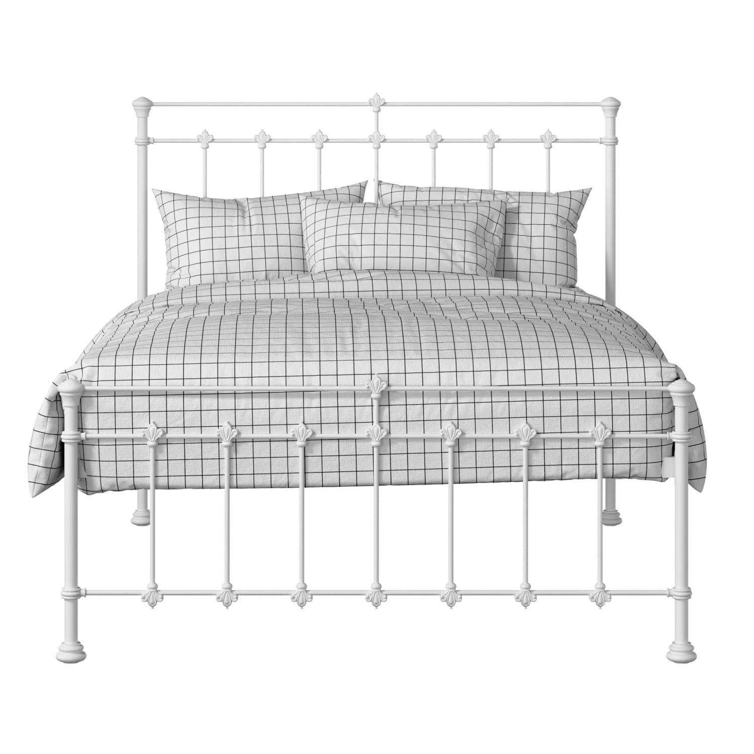 Edwardian iron/metal bed in white