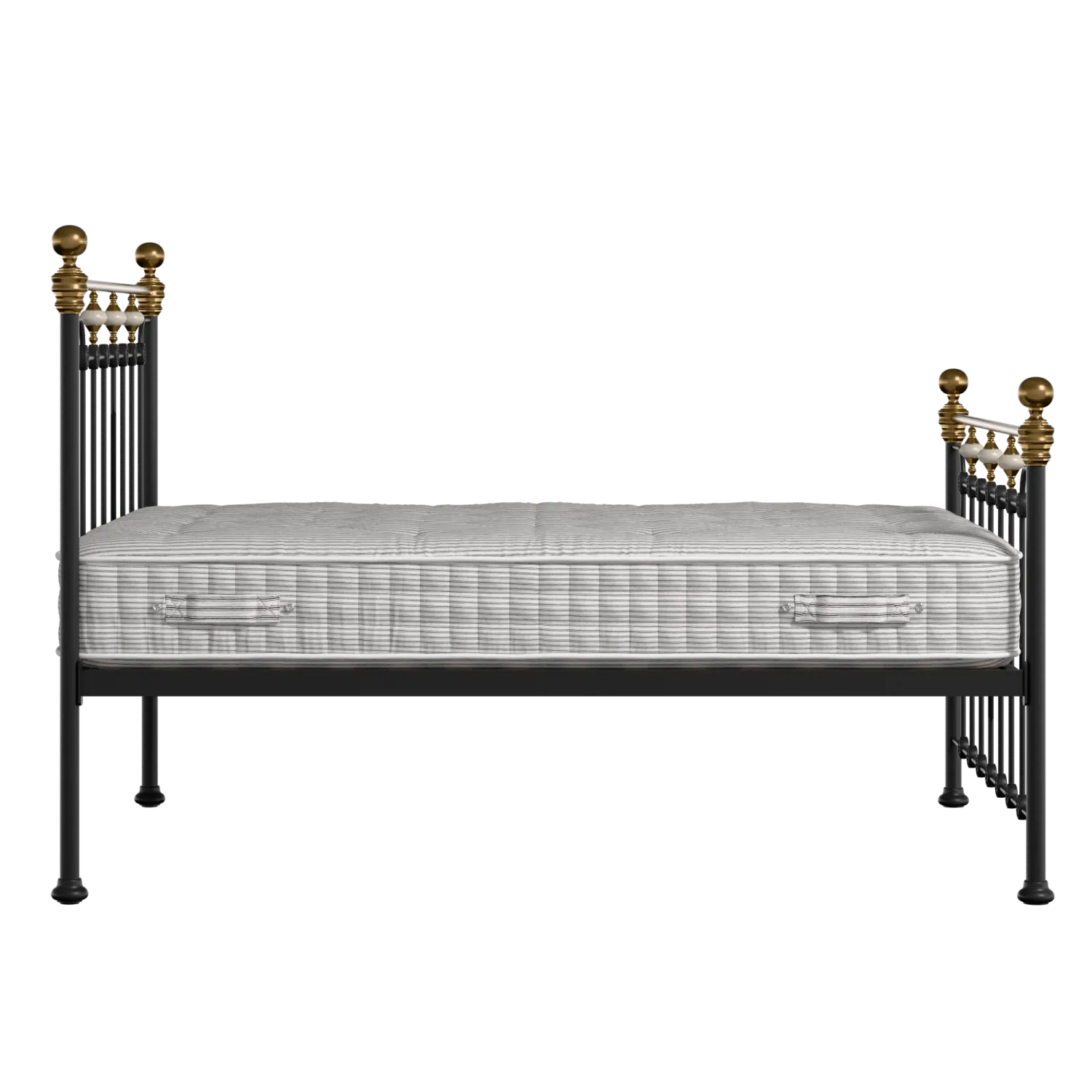 Glenholm iron/metal bed in black with Juno mattress