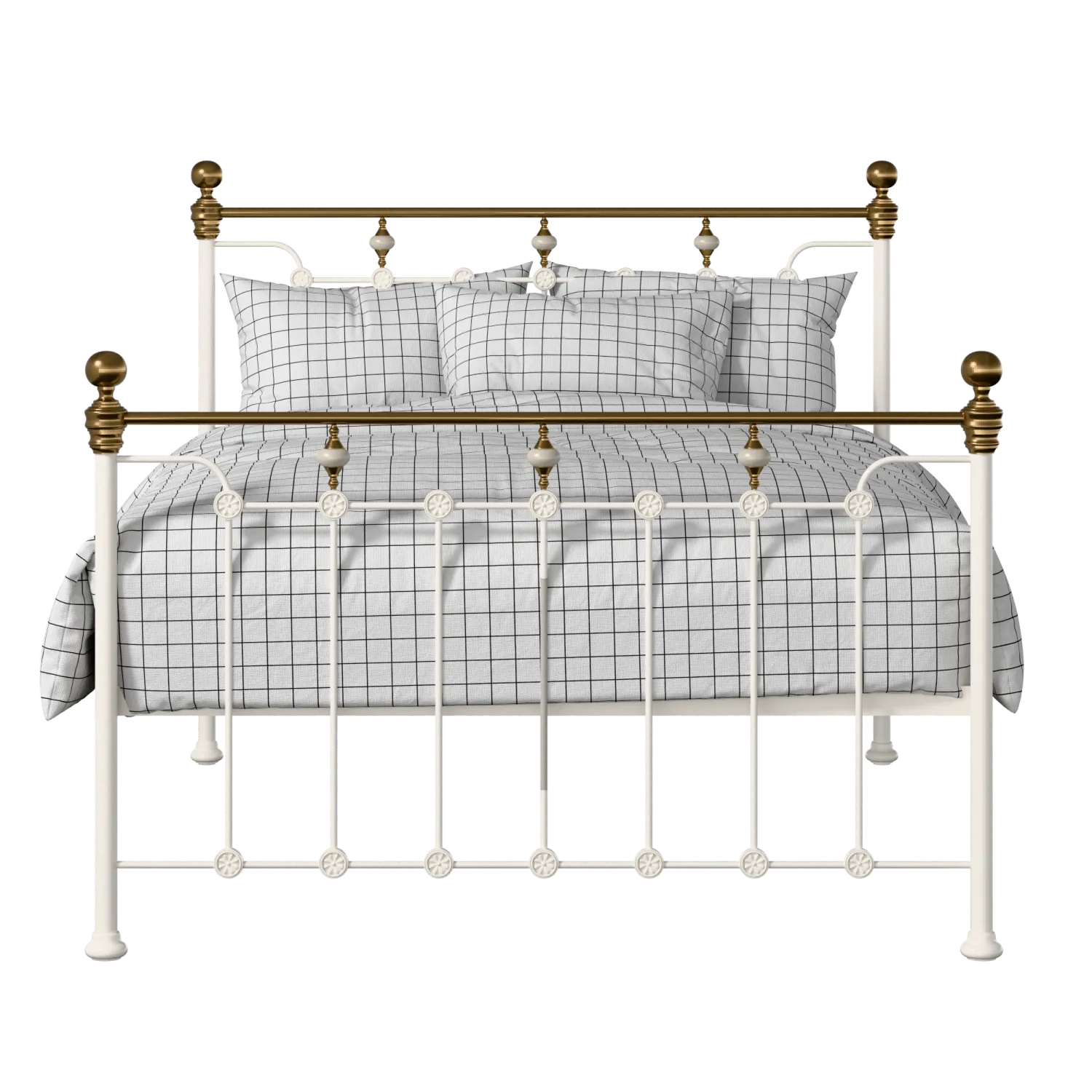 Glenholm iron/metal bed in ivory
